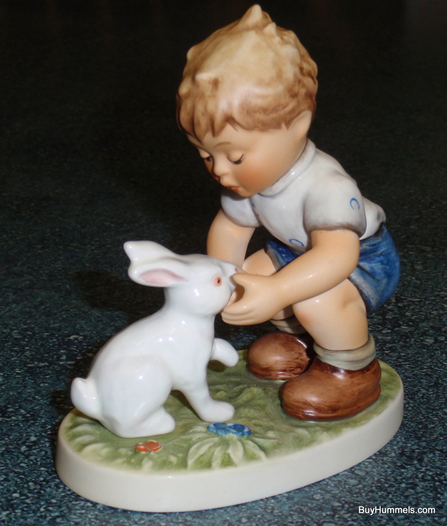 "Private Conversation" Goebel Hummel Figurine #651 Boy Talking With Bunny - EASTER GIFT!