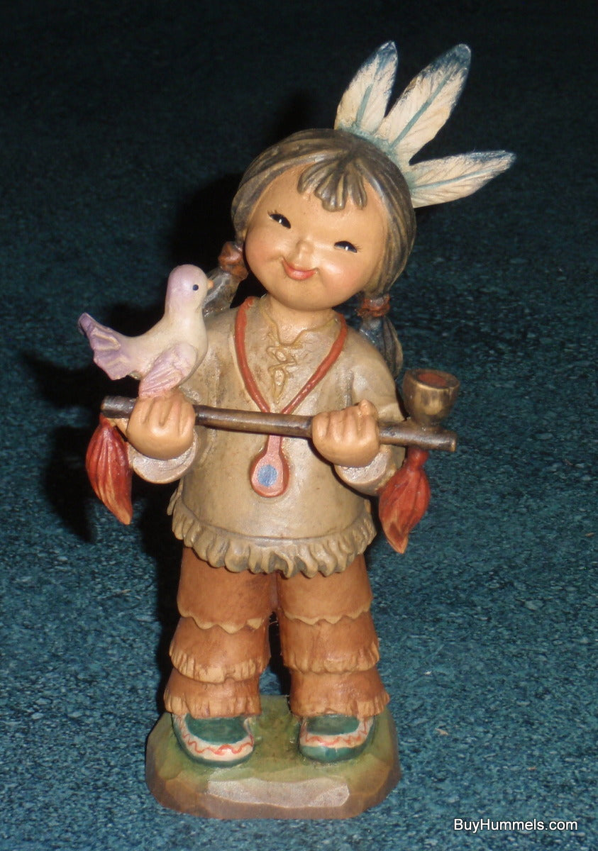 ANRI Ferrandiz "Peace Pipe" 6 1/2" Wood Carved Figurine Italy - LIMITED EDITION!