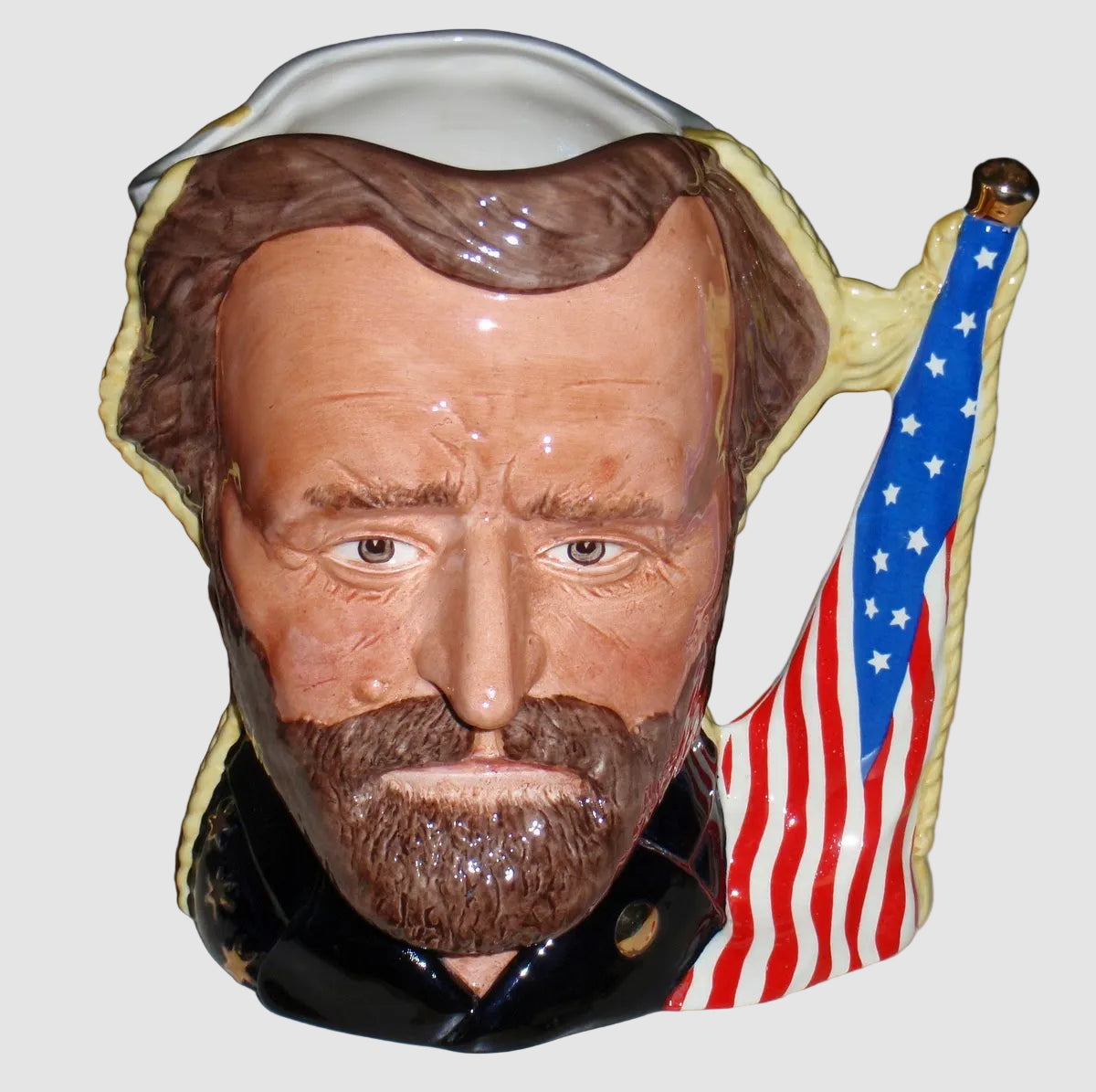 "The Civil War: Ulysses S. Grant & Robert E. Lee" Royal Doulton Character Jug D6698 (7")