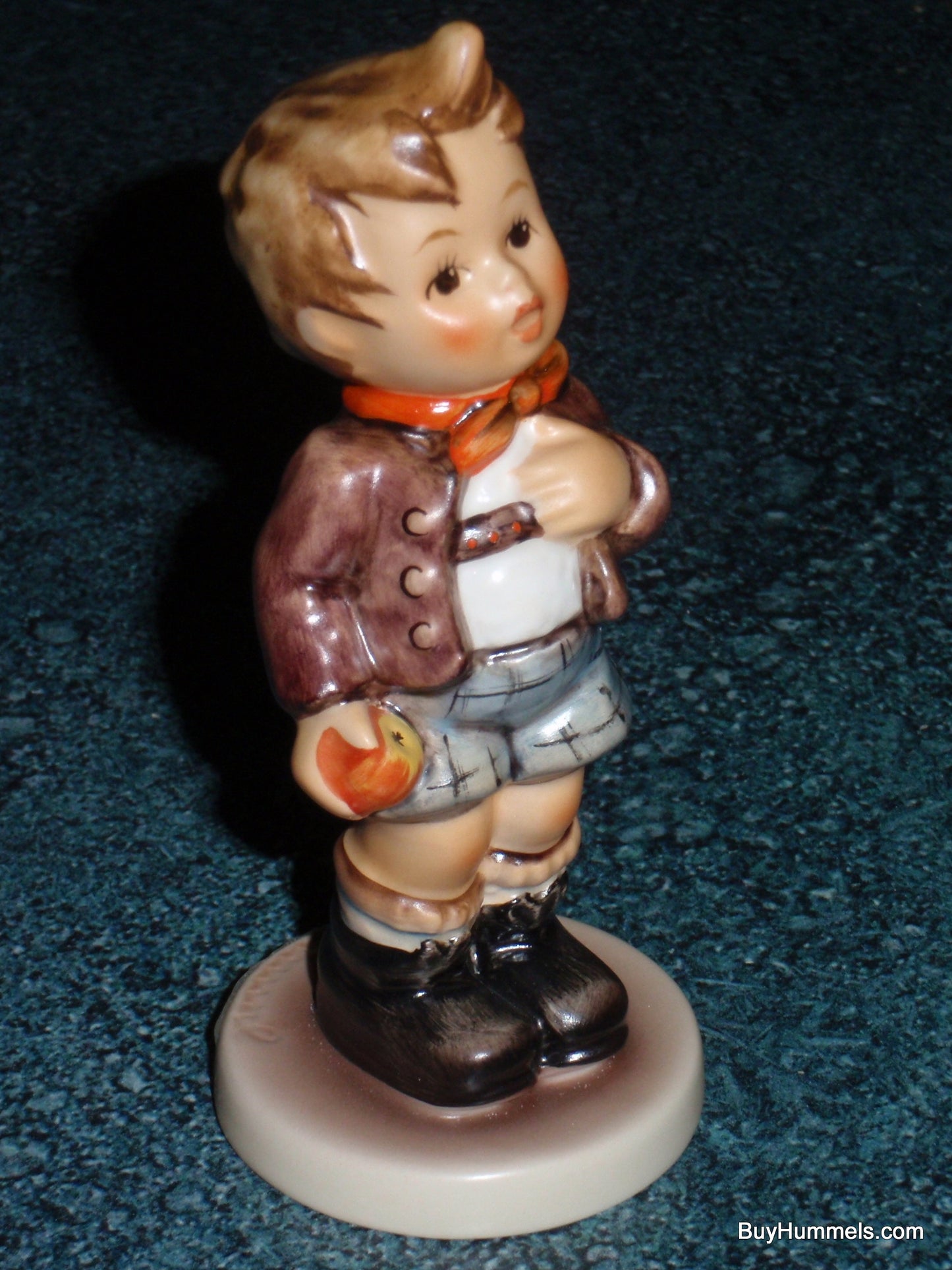 Goebel Hummel Figurine "Cheeky Fellow" #554 - Boy With Apple!