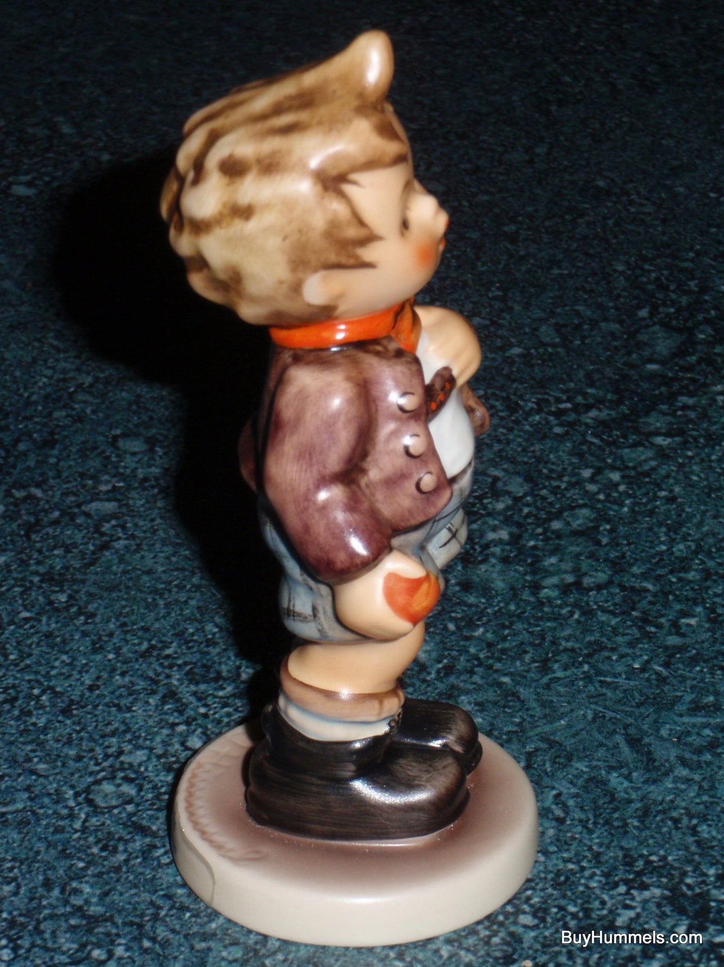 Goebel Hummel Figurine "Cheeky Fellow" #554 - Boy With Apple!