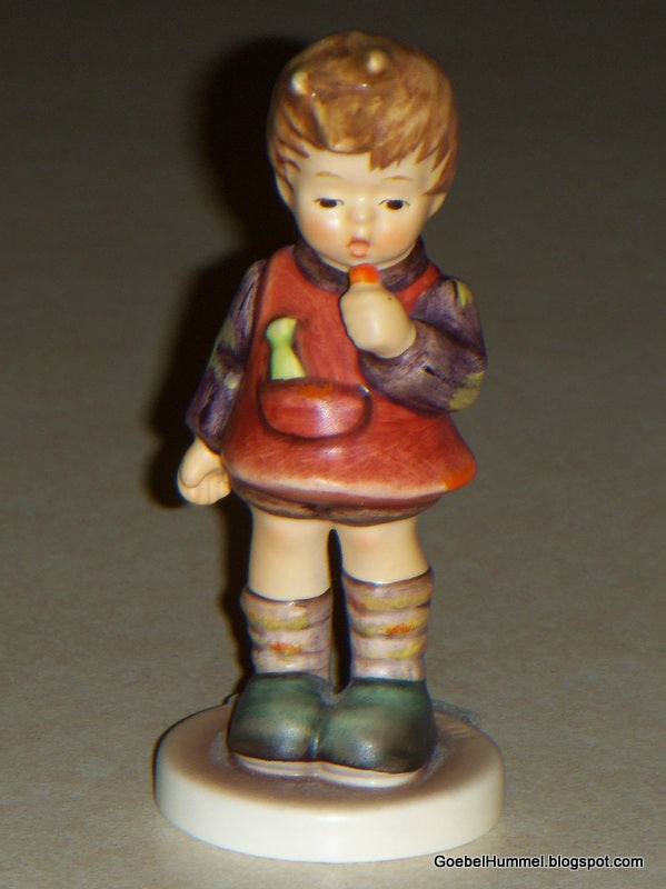 "Delicious" Goebel Hummel Figurine #435 3/0 - Little Boy With Sweet Treat!