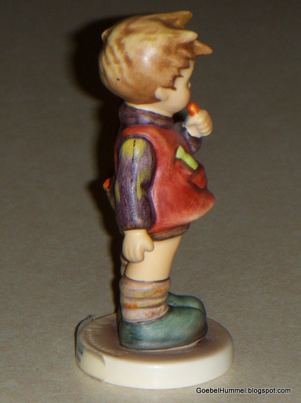 "Delicious" Goebel Hummel Figurine #435 3/0 - Little Boy With Sweet Treat!