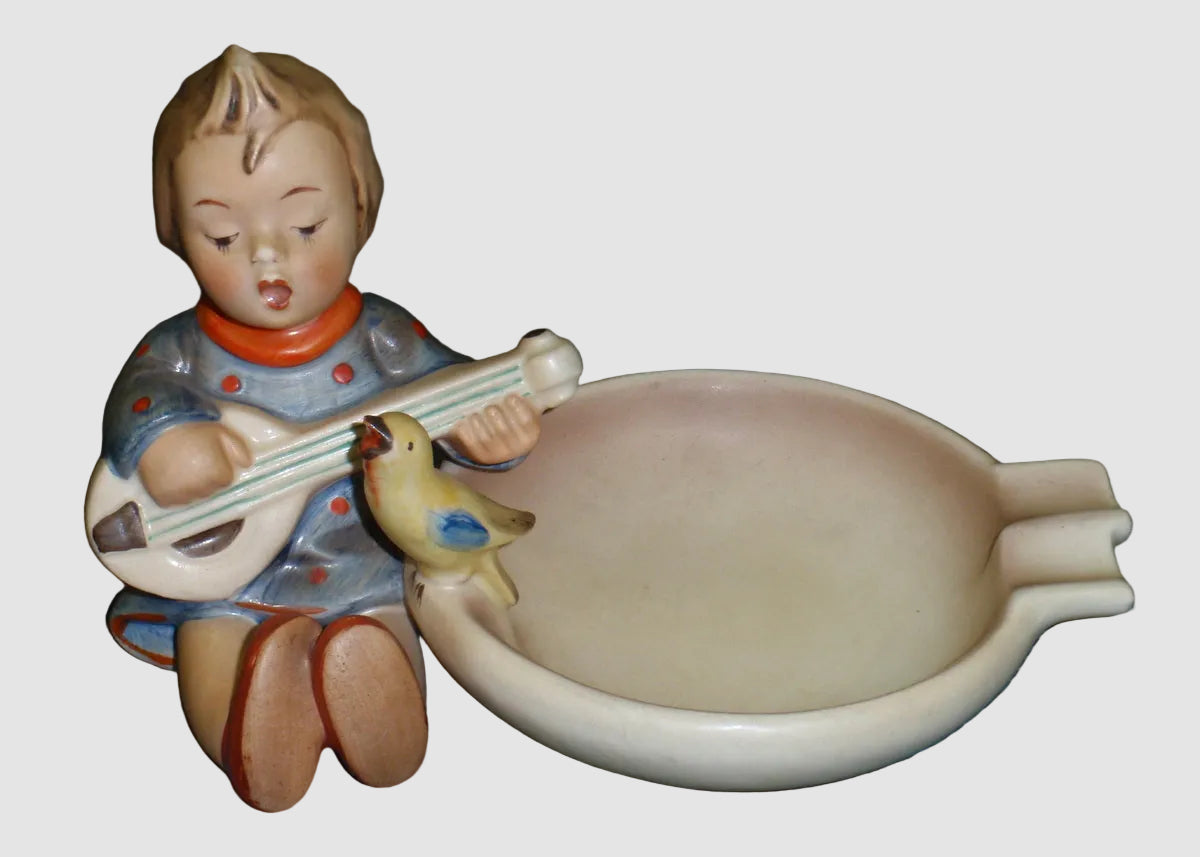 "Joyful" Goebel Hummel Ashtray Figurine #33 (3.5" x 6" TMK-2 Full Bee)