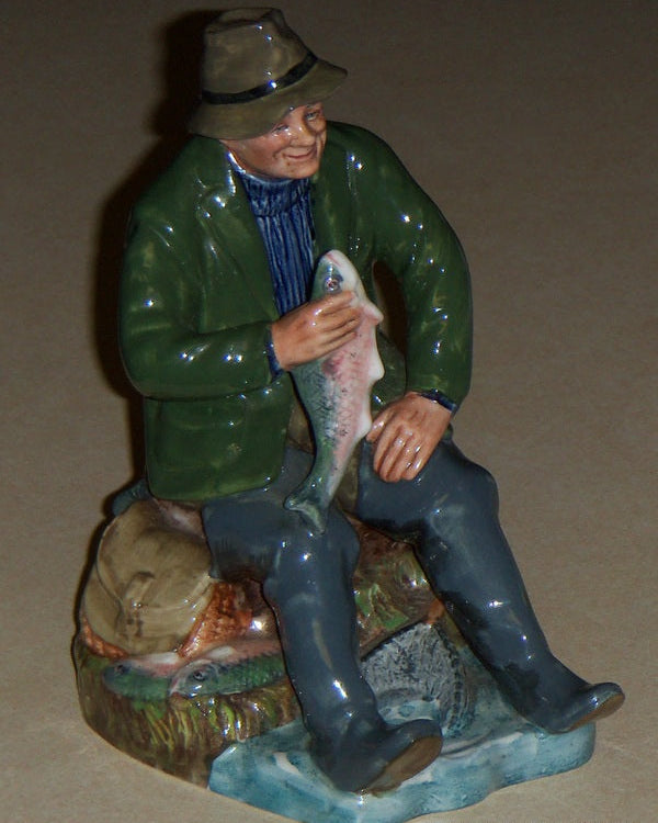 "Good Catch" Royal Doulton Figurine HN 2258 - Fisherman (7")