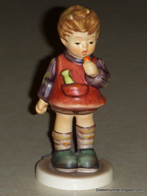 "Delicious" Goebel Hummel Figurine #435 3/0 - Little Boy With Sweet Treat!
