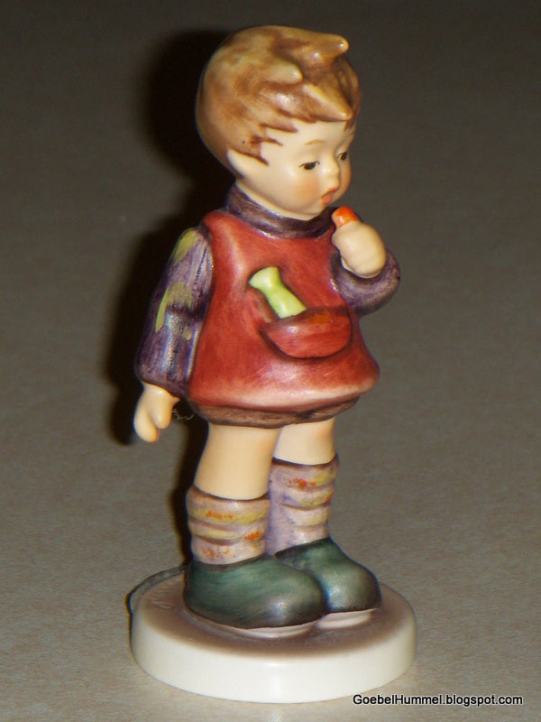 "Delicious" Goebel Hummel Figurine #435 3/0 - Little Boy With Sweet Treat!