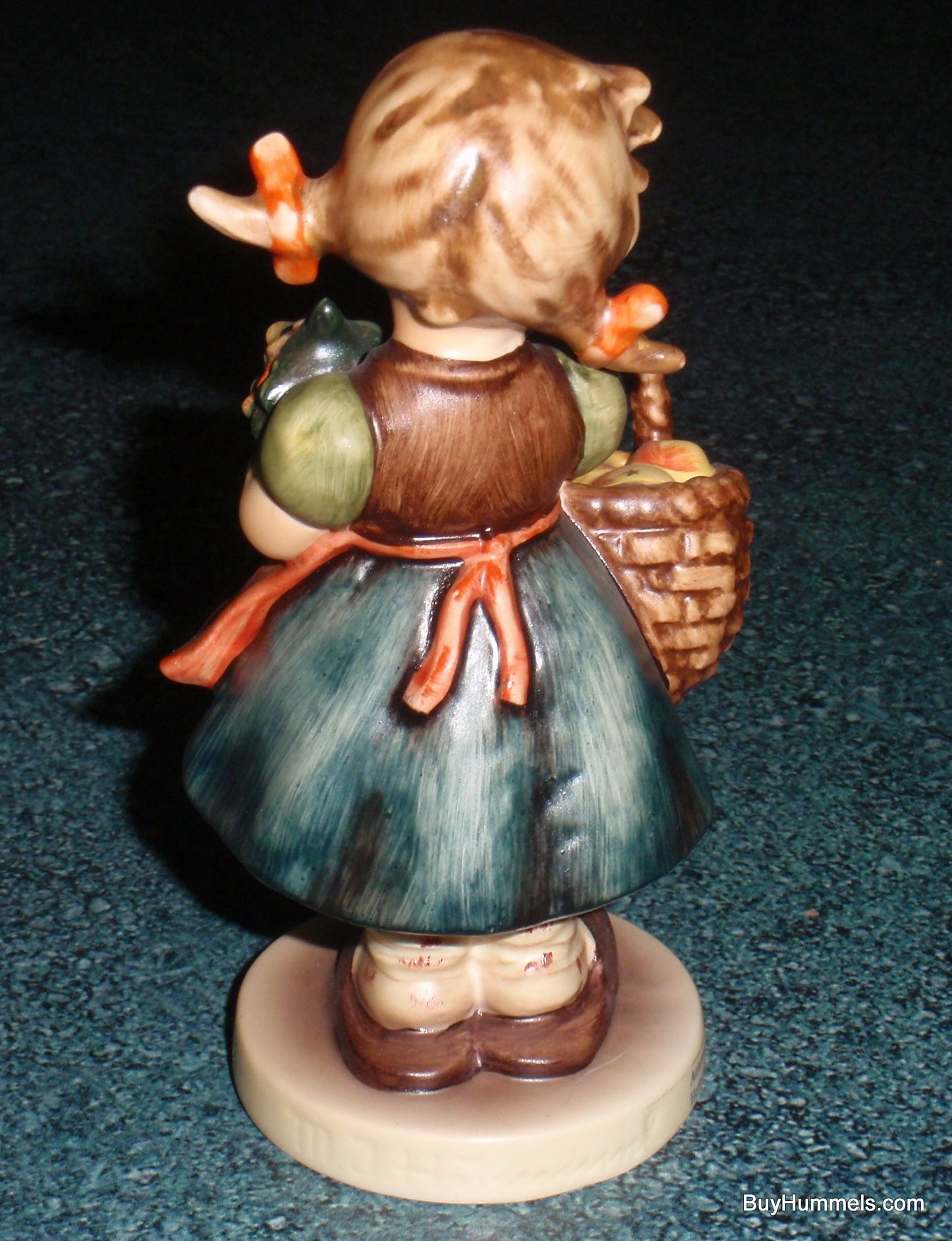 "Autumn Harvest" Goebel Hummel Figurine #355 - Little Girl With Bushel Full Of Apples!