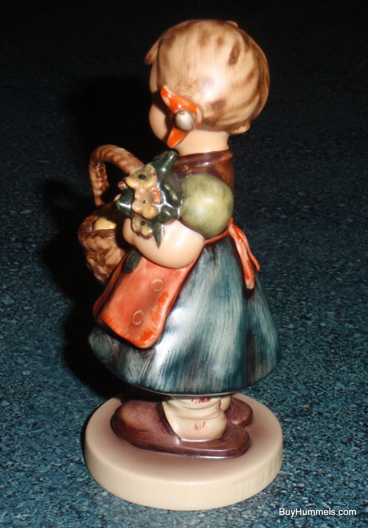 "Autumn Harvest" Goebel Hummel Figurine #355 - Little Girl With Bushel Full Of Apples!