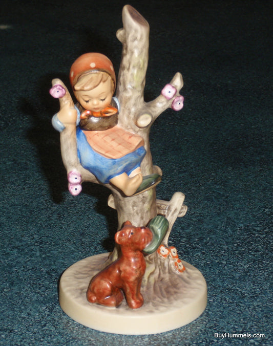 "Out Of Danger" Goebel Hummel Figurine #56/B - Little Girl In Tree With Puppy Dog!