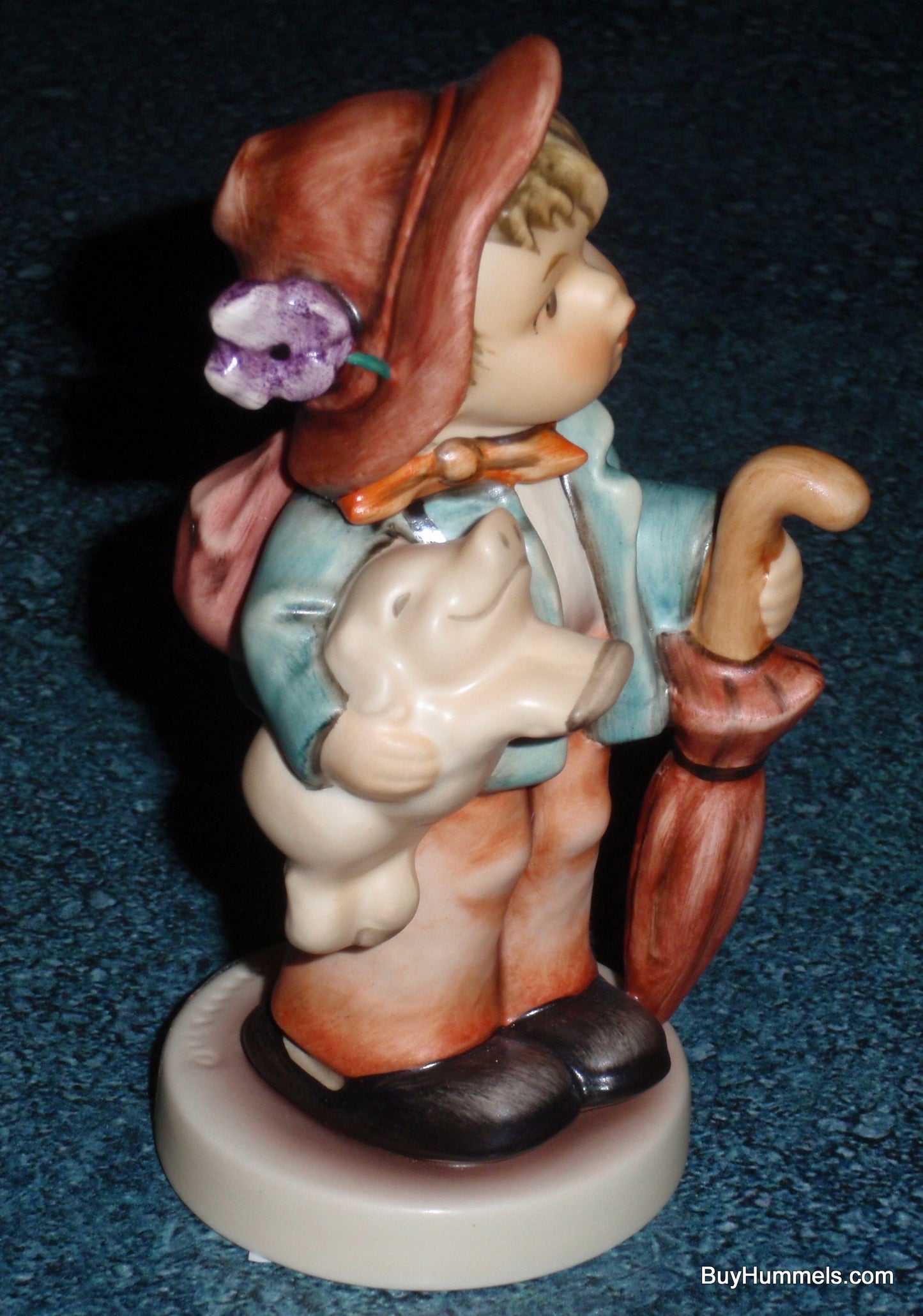 Lucky Boy LIMITED EDITION 60th Anniversary Goebel Hummel Figurine #335/0 - Little Boy With Piglet!