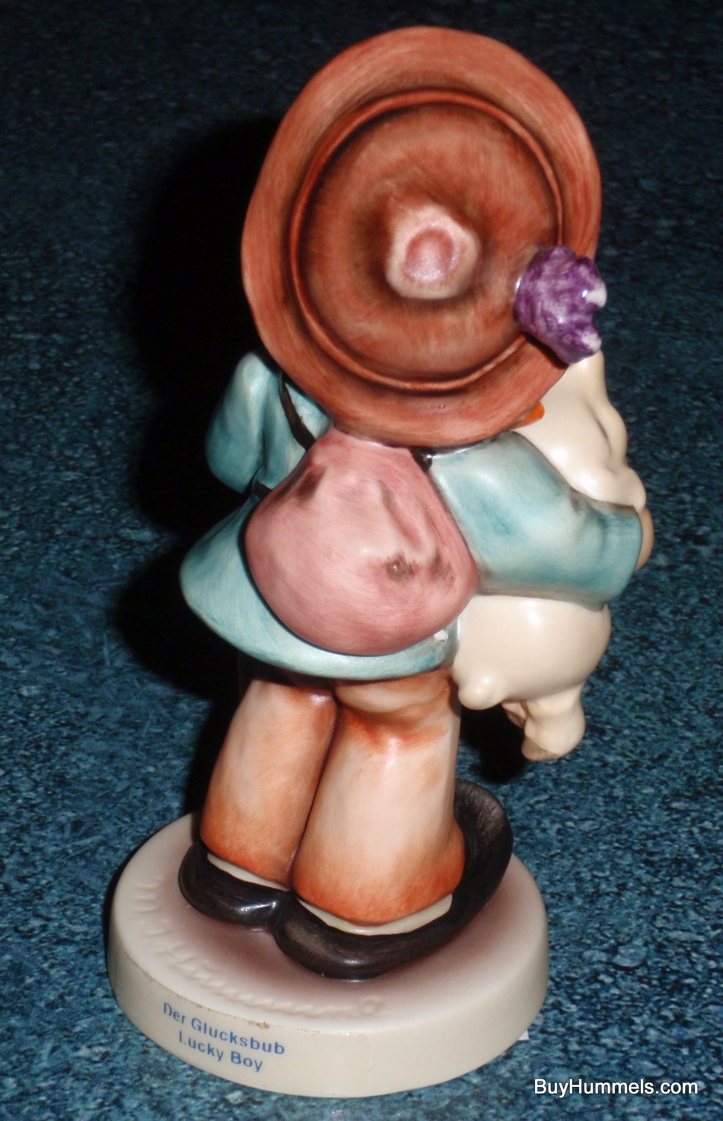Lucky Boy LIMITED EDITION 60th Anniversary Goebel Hummel Figurine #335/0 - Little Boy With Piglet!