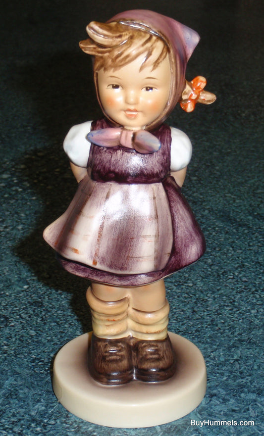 "Which Hand" Goebel Hummel Figurine #258 - Little Girl In Purple Dress!