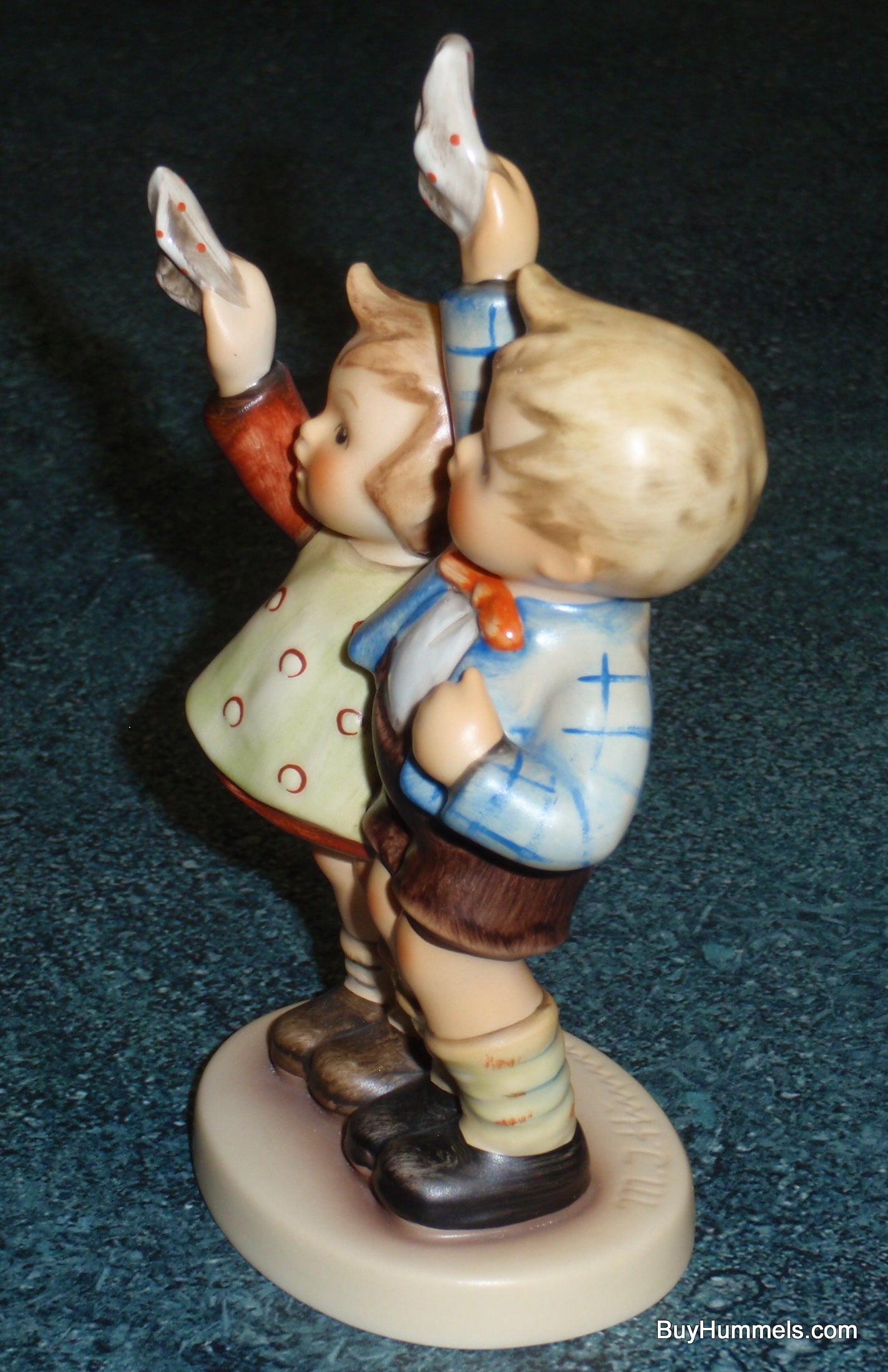 AUF WIEDERSEHEN Goebel Hummel Figurine #153/0 Kids Waving Goodbye - CHRISTMAS GIFT!