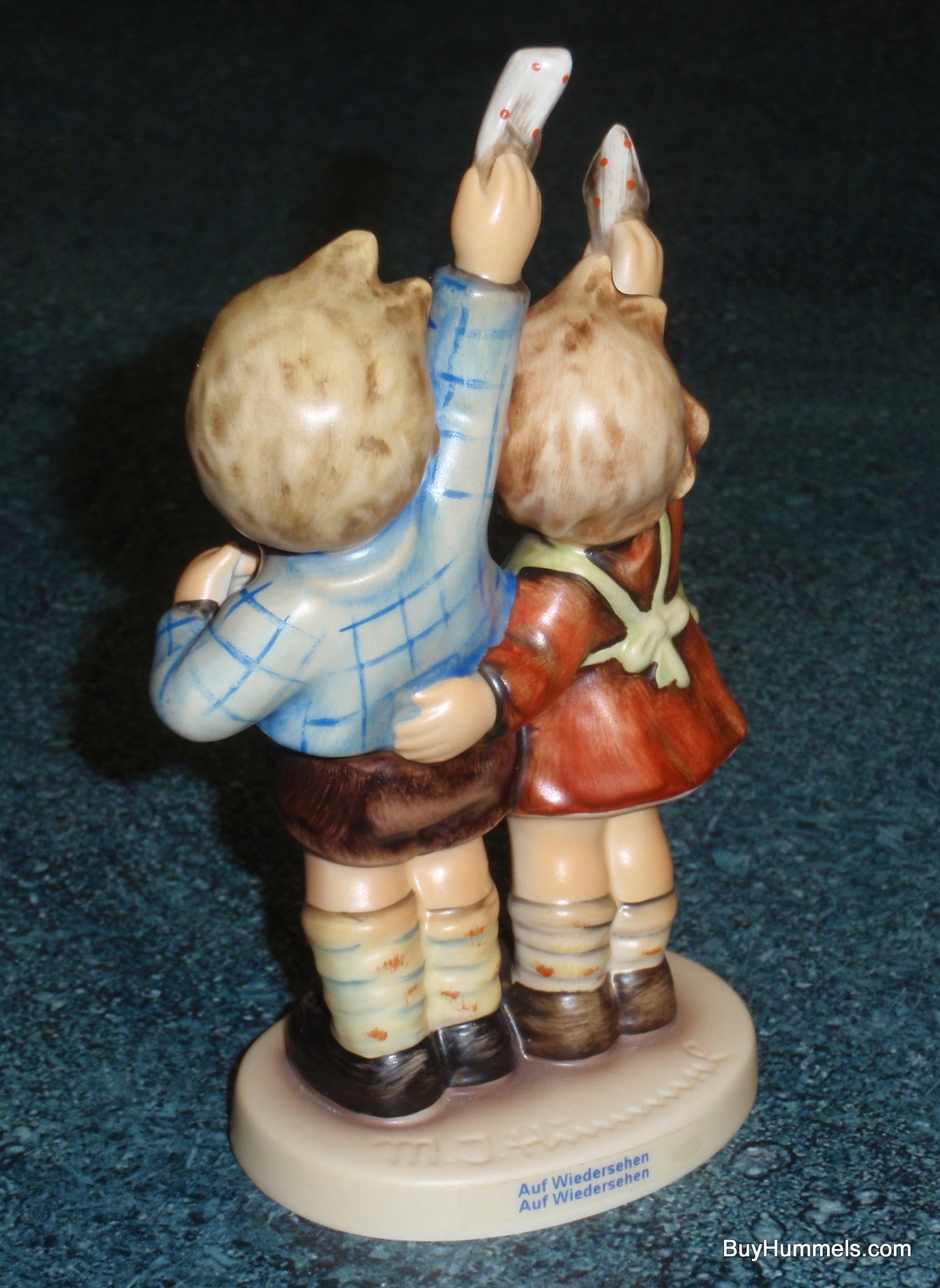 AUF WIEDERSEHEN Goebel Hummel Figurine #153/0 Kids Waving Goodbye - CHRISTMAS GIFT!