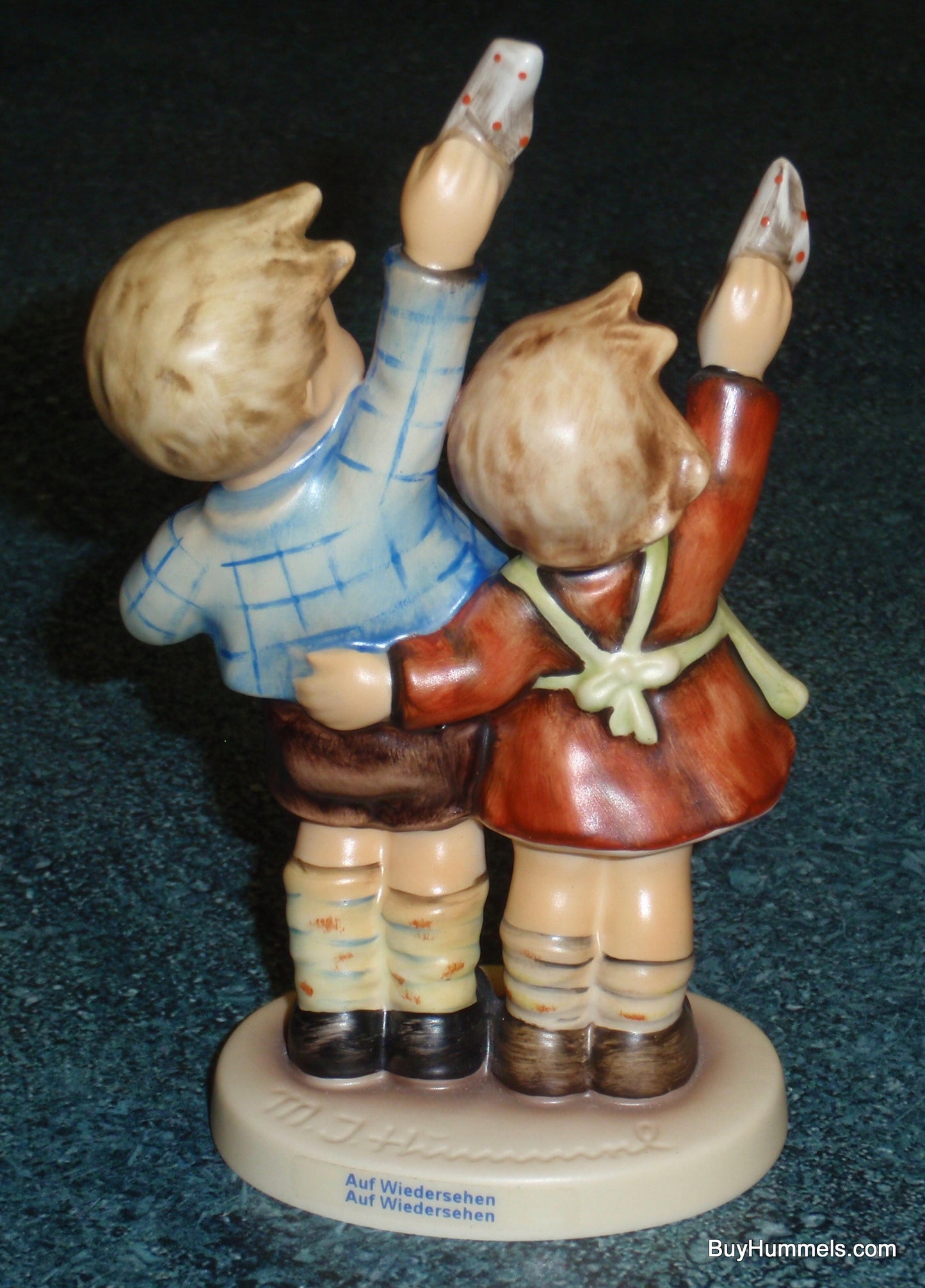 AUF WIEDERSEHEN Goebel Hummel Figurine #153/0 Kids Waving Goodbye - CHRISTMAS GIFT!