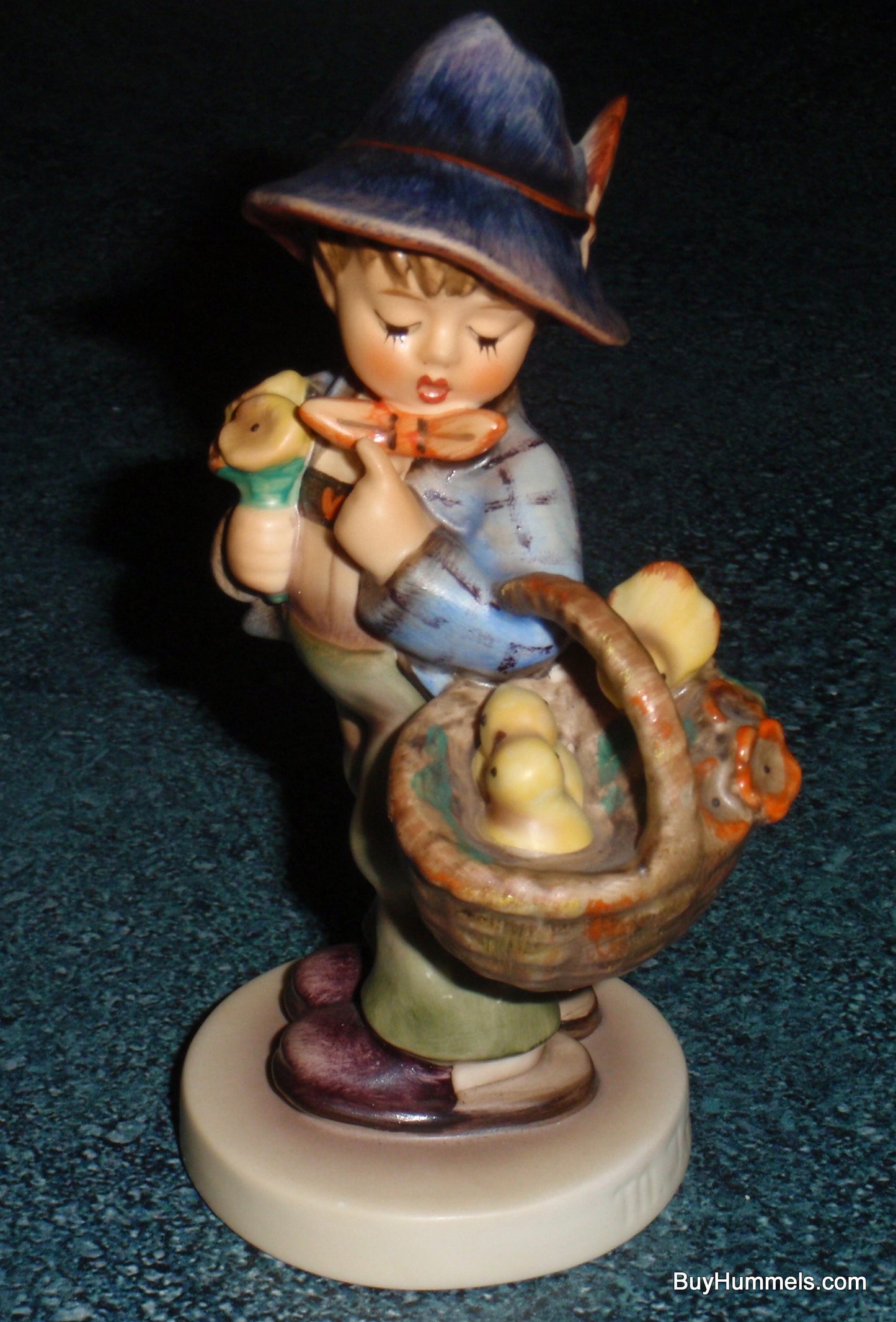 "Easter Greetings" Goebel Hummel Figurine #378 - Little Boy With Peeps!