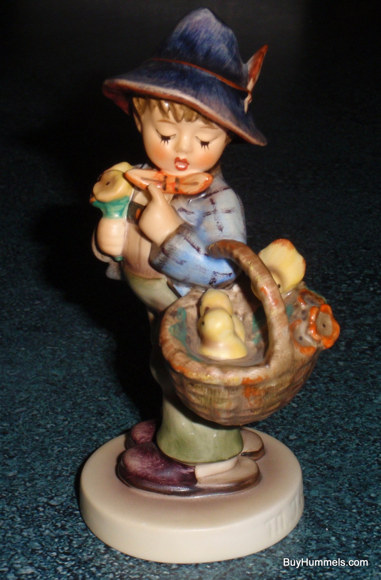 "Easter Greetings" Goebel Hummel Figurine #378 - Little Boy With Peeps!