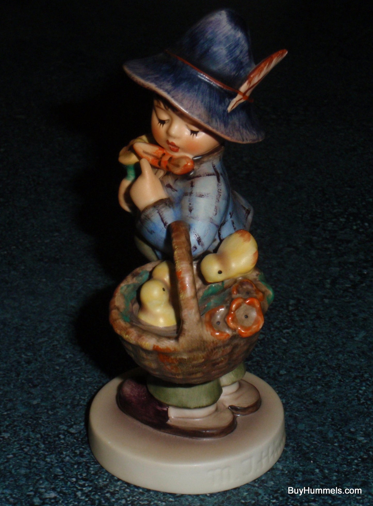 "Easter Greetings" Goebel Hummel Figurine #378 - Little Boy With Peeps!