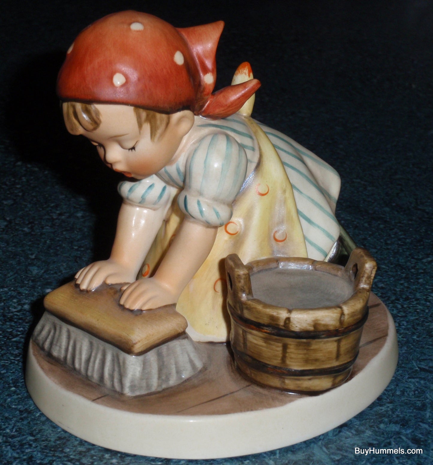 "Big House Cleaning" Goebel Hummel Figurine #363 - Little Girl Doing Washing The Floor - Cute Mother's Day Gift!