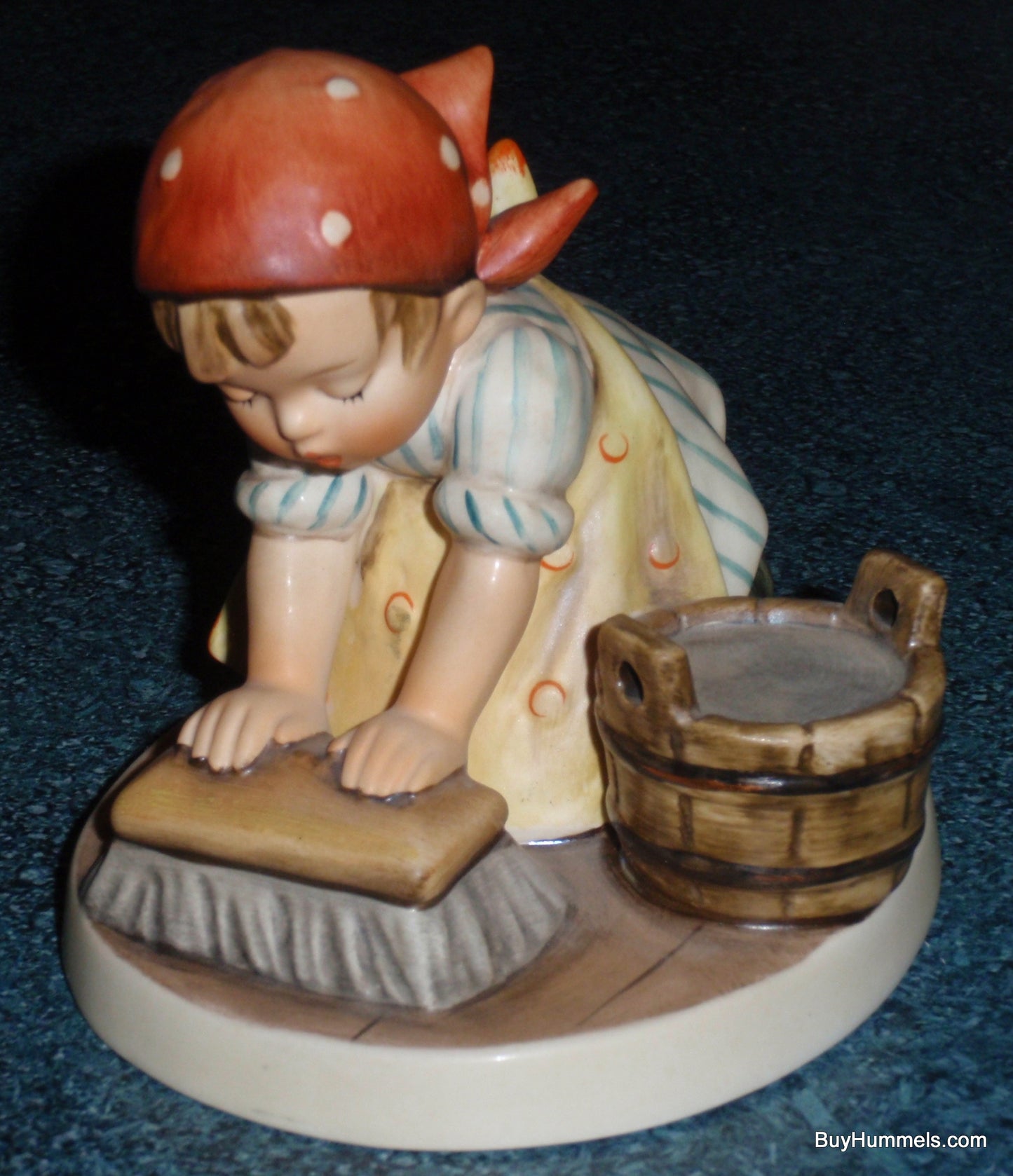 "Big House Cleaning" Goebel Hummel Figurine #363 - Little Girl Doing Washing The Floor - Cute Mother's Day Gift!