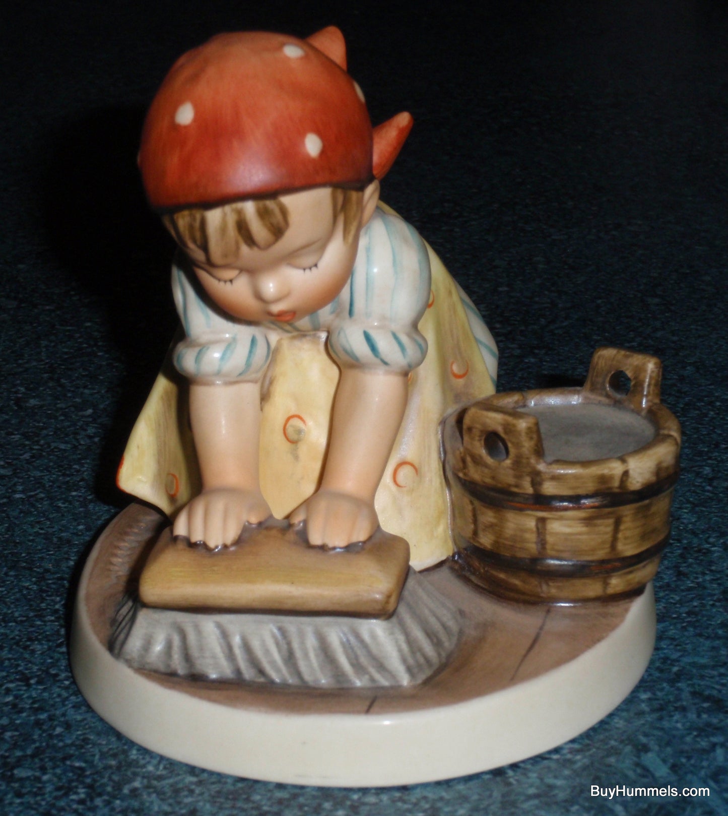 "Big House Cleaning" Goebel Hummel Figurine #363 - Little Girl Doing Washing The Floor - Cute Mother's Day Gift!