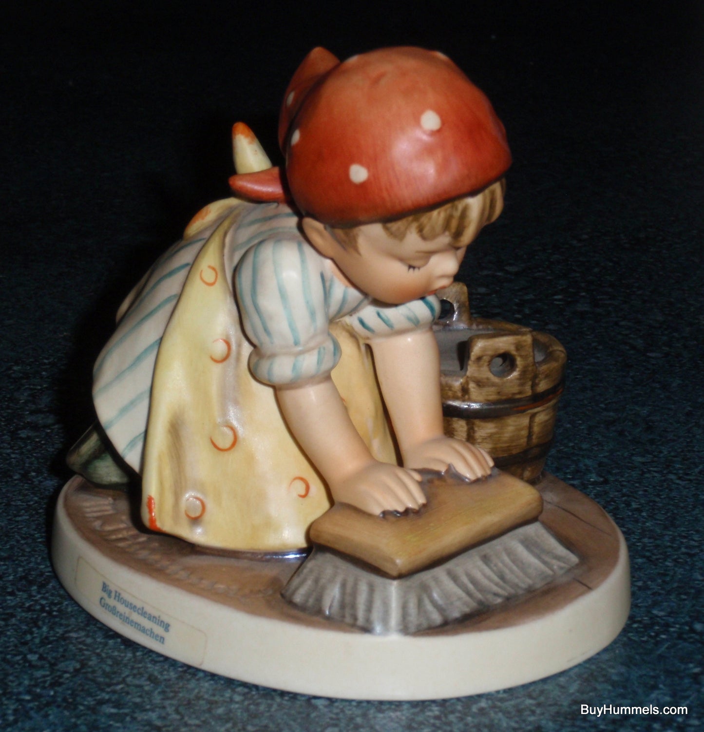 "Big House Cleaning" Goebel Hummel Figurine #363 - Little Girl Doing Washing The Floor - Cute Mother's Day Gift!