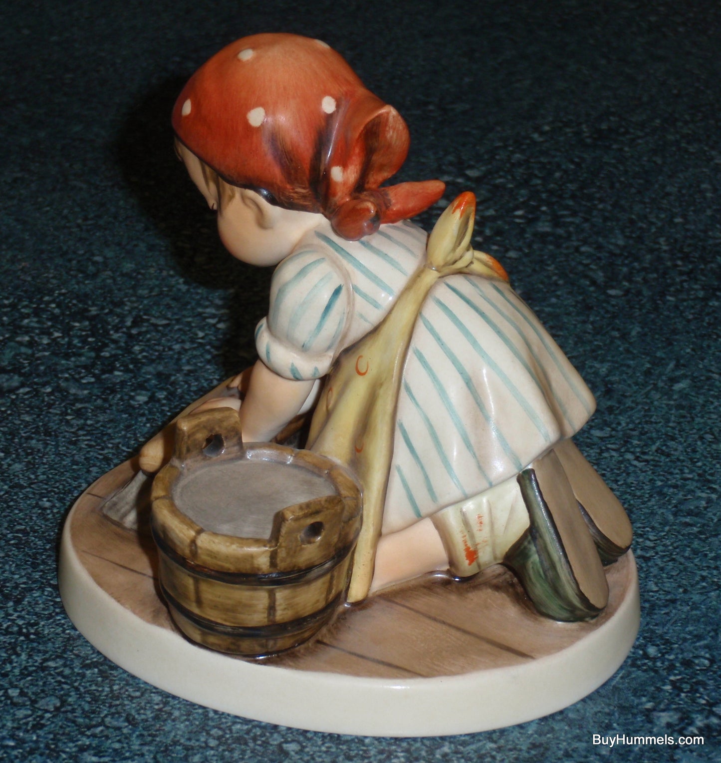 "Big House Cleaning" Goebel Hummel Figurine #363 - Little Girl Doing Washing The Floor - Cute Mother's Day Gift!