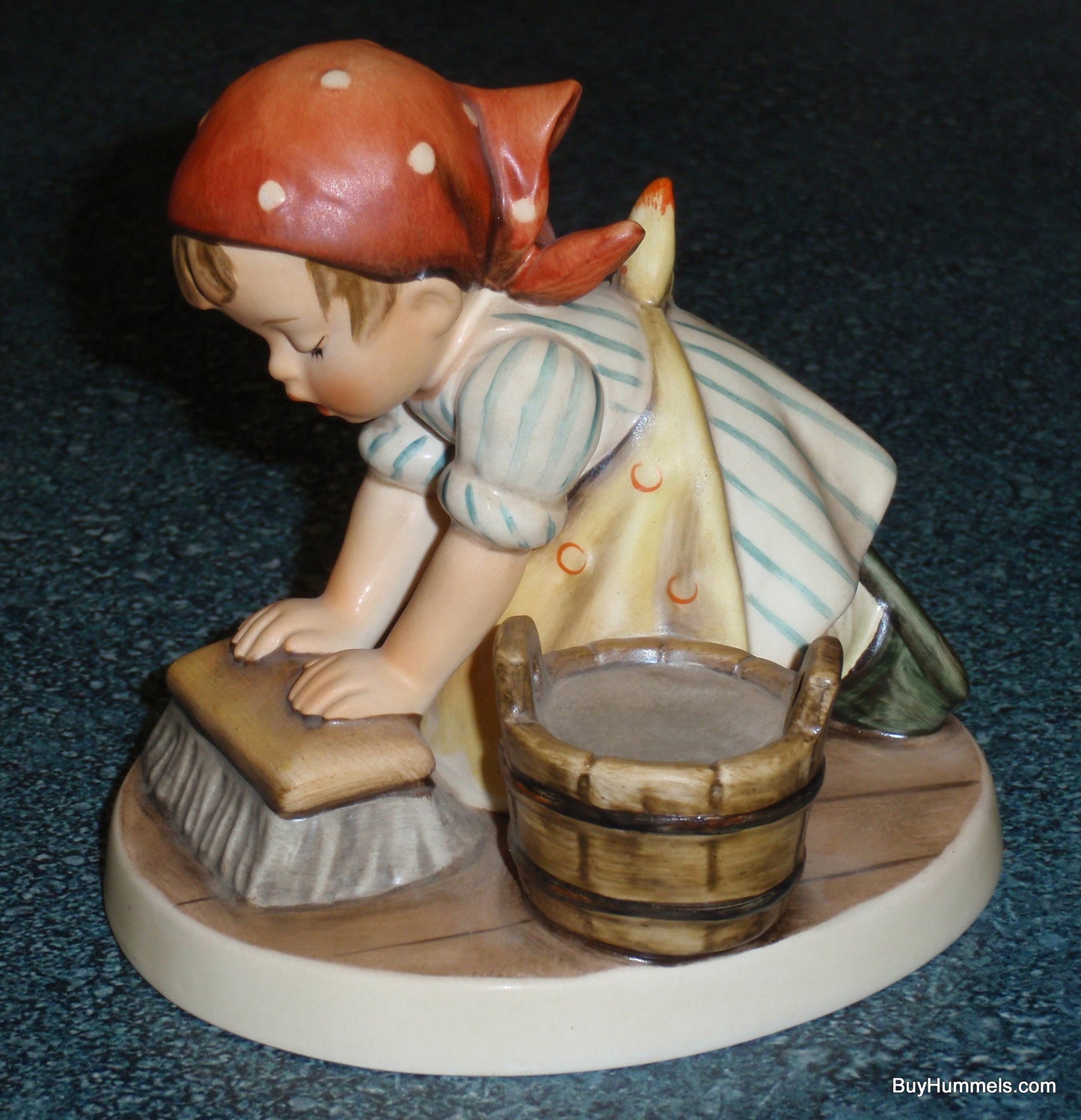 "Big House Cleaning" Goebel Hummel Figurine #363 - Little Girl Doing Washing The Floor - Cute Mother's Day Gift!