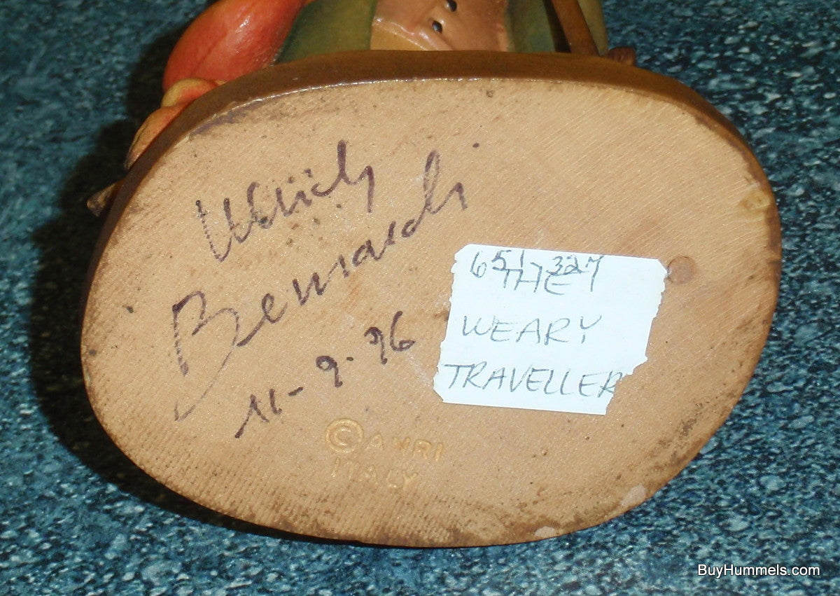 "The Weary Traveler" Anri Wood Carving by Juan Ferrandiz - Signed by Ulrich Bernardi