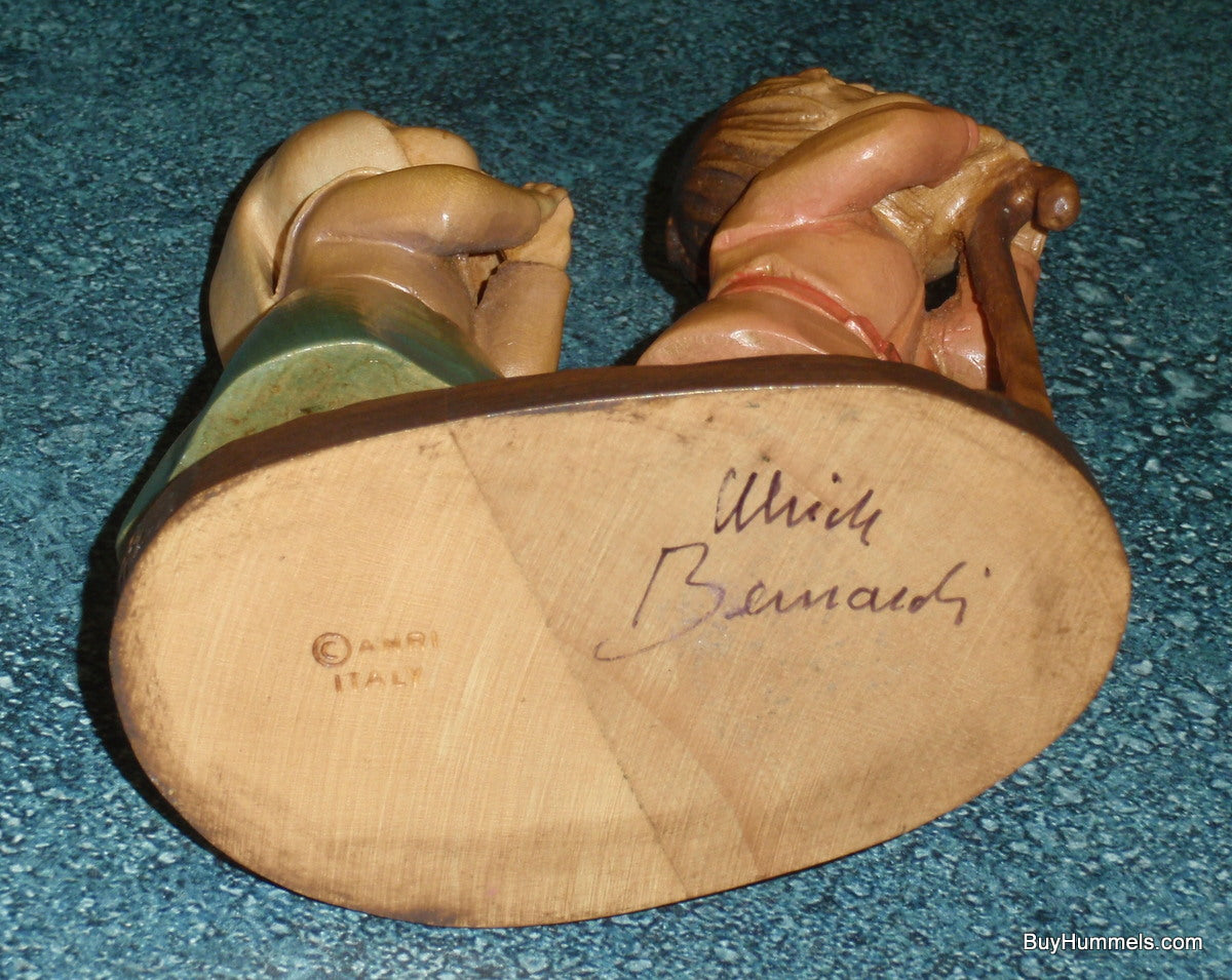 "Reverence" Anri Wood Carving by Juan Ferrandiz - Signed by Ulrich Bernardi