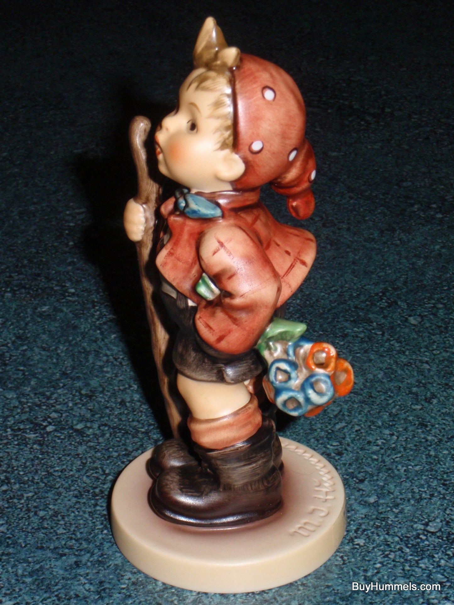 "Country Suitor" Goebel Hummel Figurine #760 - Boy With Bouquet Of Flowers!