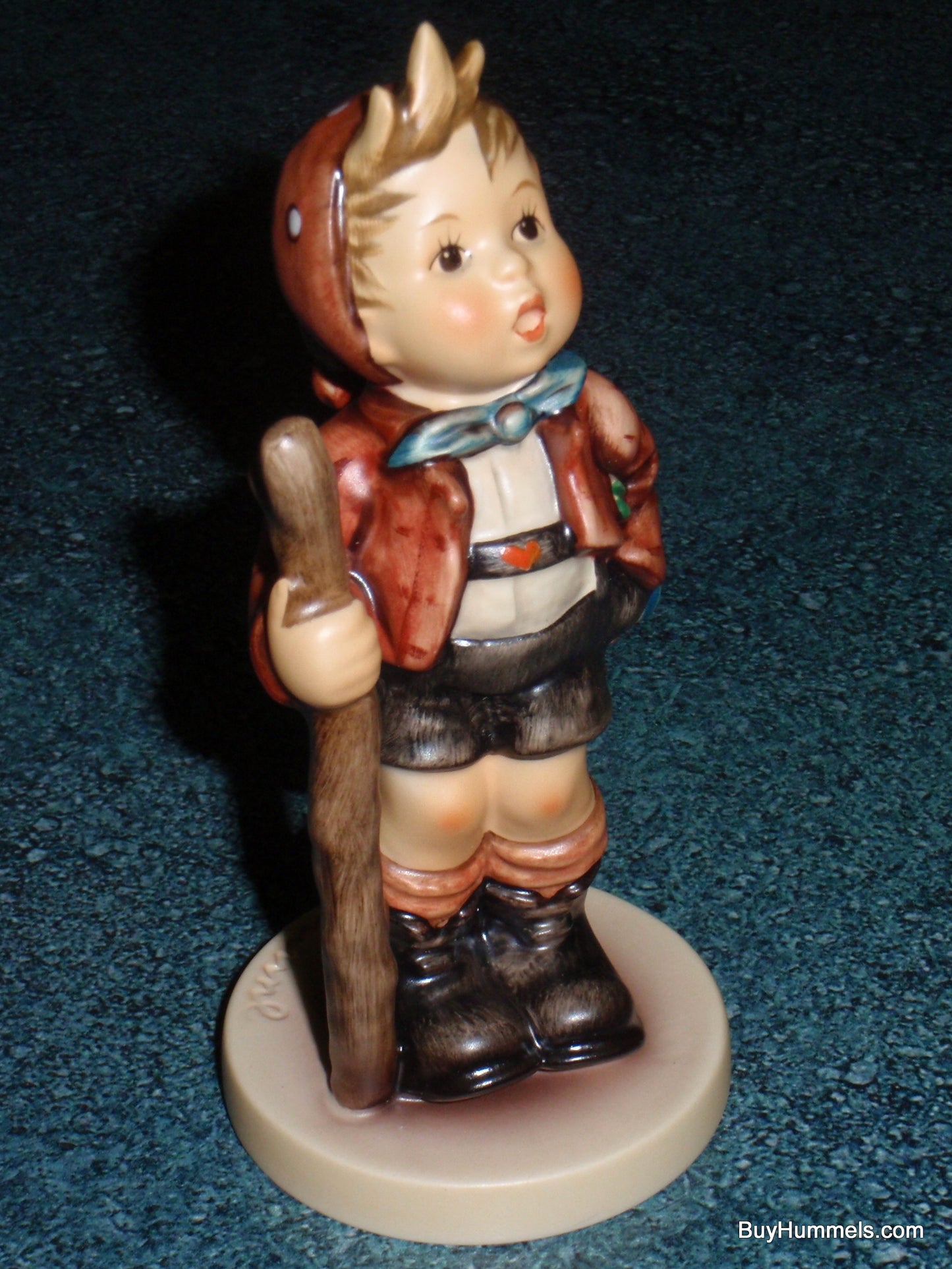 "Country Suitor" Goebel Hummel Figurine #760 - Boy With Bouquet Of Flowers!