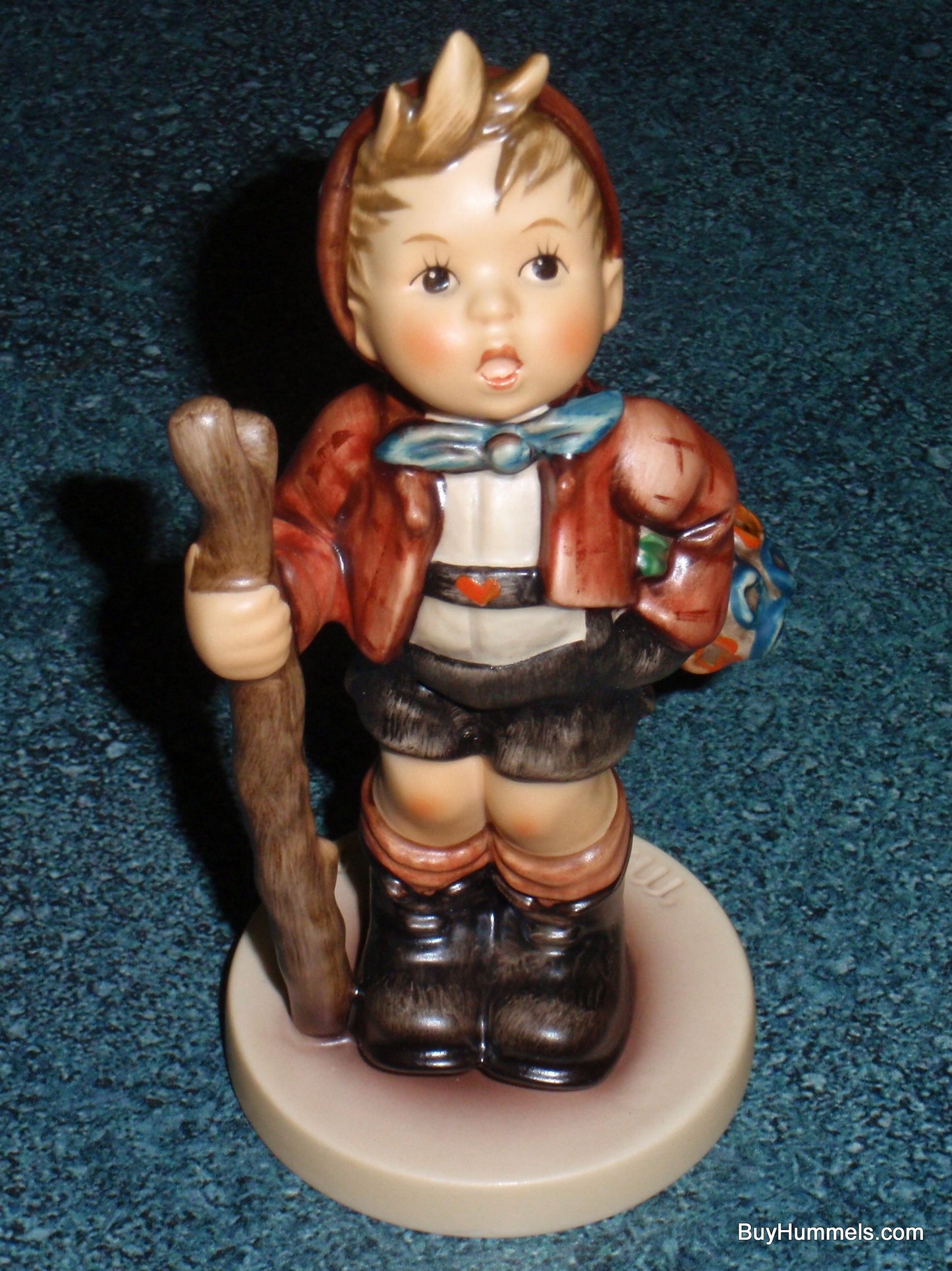 "Country Suitor" Goebel Hummel Figurine #760 - Boy With Bouquet Of Flowers!