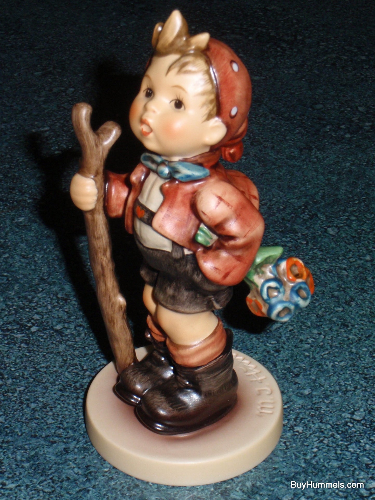 "Country Suitor" Goebel Hummel Figurine #760 - Boy With Bouquet Of Flowers!