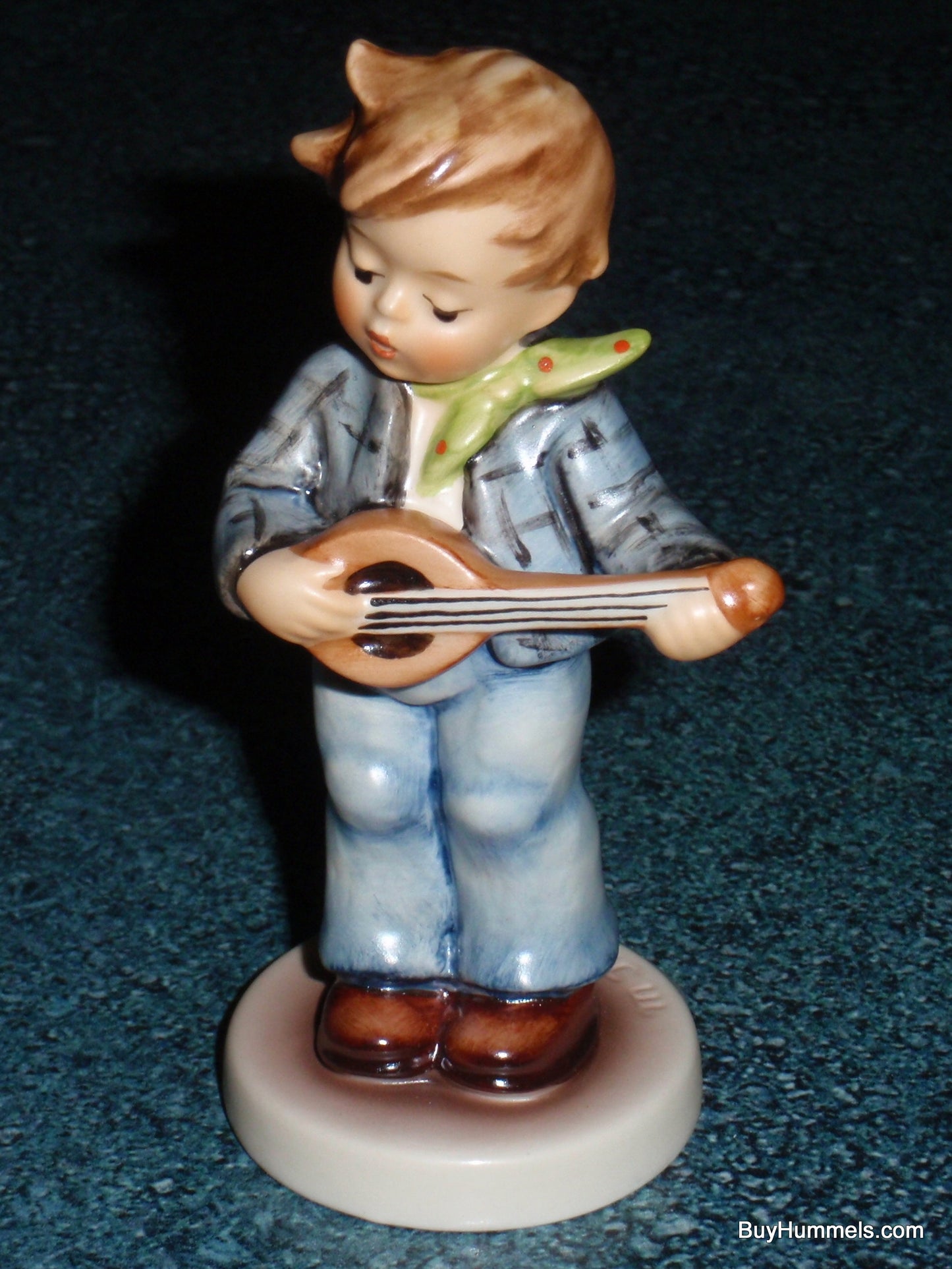 "LITTLE TROUBADOUR" Goebel Hummel Figurine #558 TMK7 - Boy Playing Guitar!