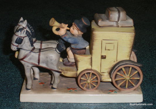 "The Mail Is Here" Goebel Hummel Figurine #226 Mailman With Horse Drawn Carriage!