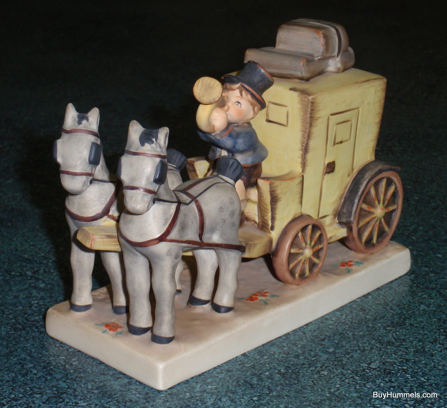 "The Mail Is Here" Goebel Hummel Figurine #226 Mailman With Horse Drawn Carriage!