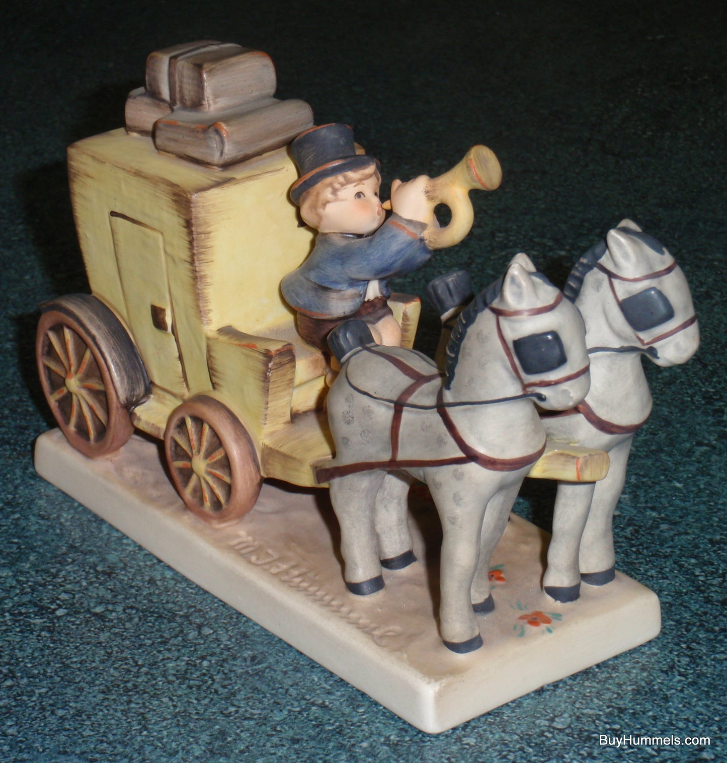 "The Mail Is Here" Goebel Hummel Figurine #226 Mailman With Horse Drawn Carriage!