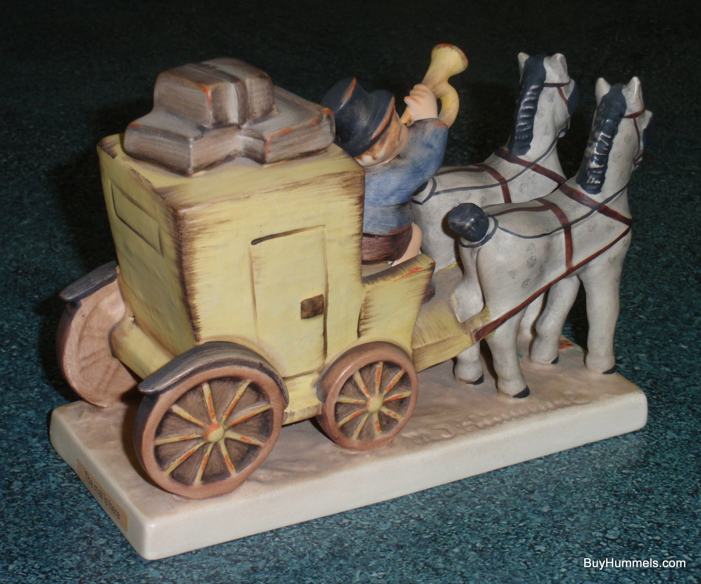 "The Mail Is Here" Goebel Hummel Figurine #226 Mailman With Horse Drawn Carriage!