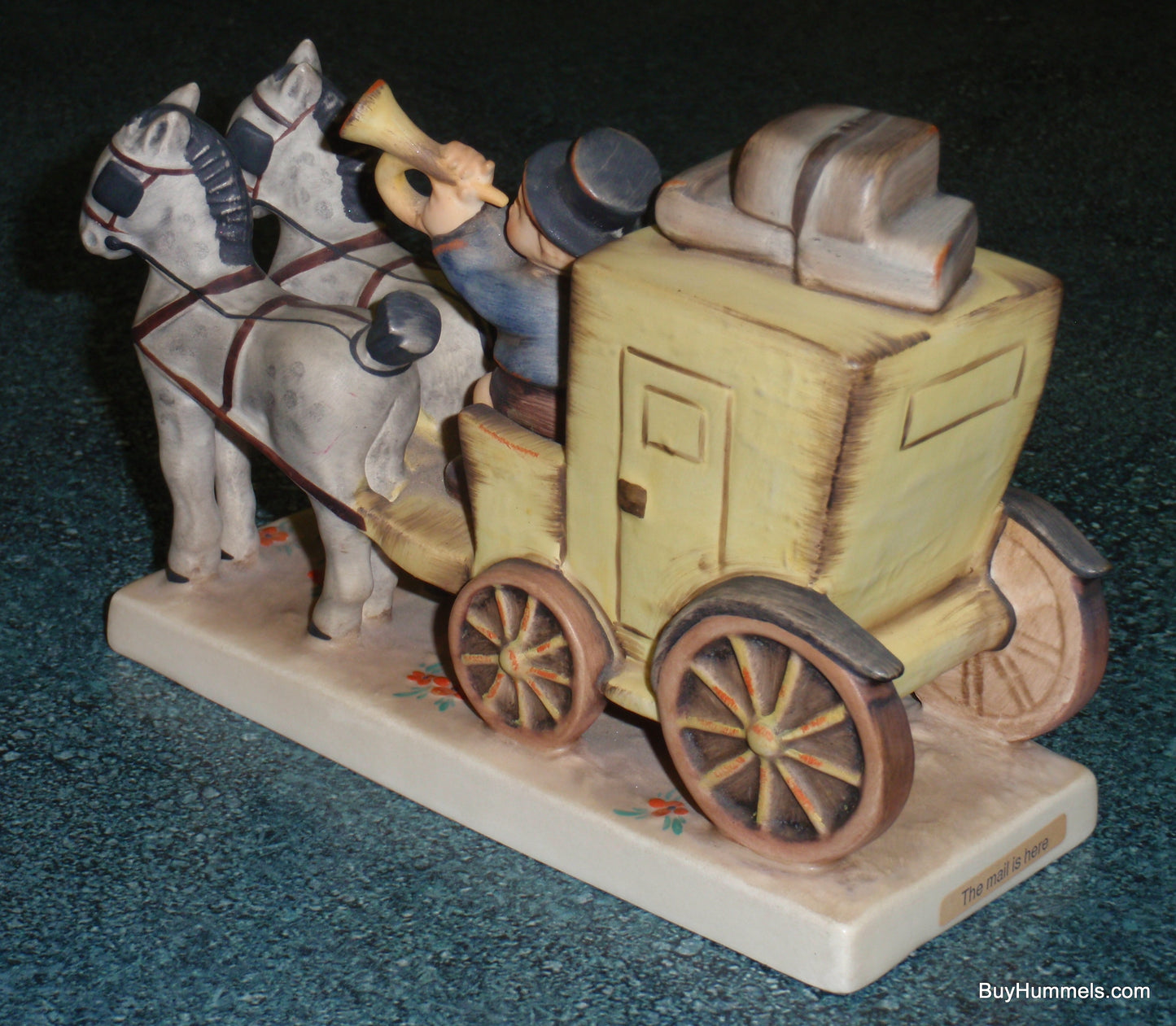 "The Mail Is Here" Goebel Hummel Figurine #226 Mailman With Horse Drawn Carriage!