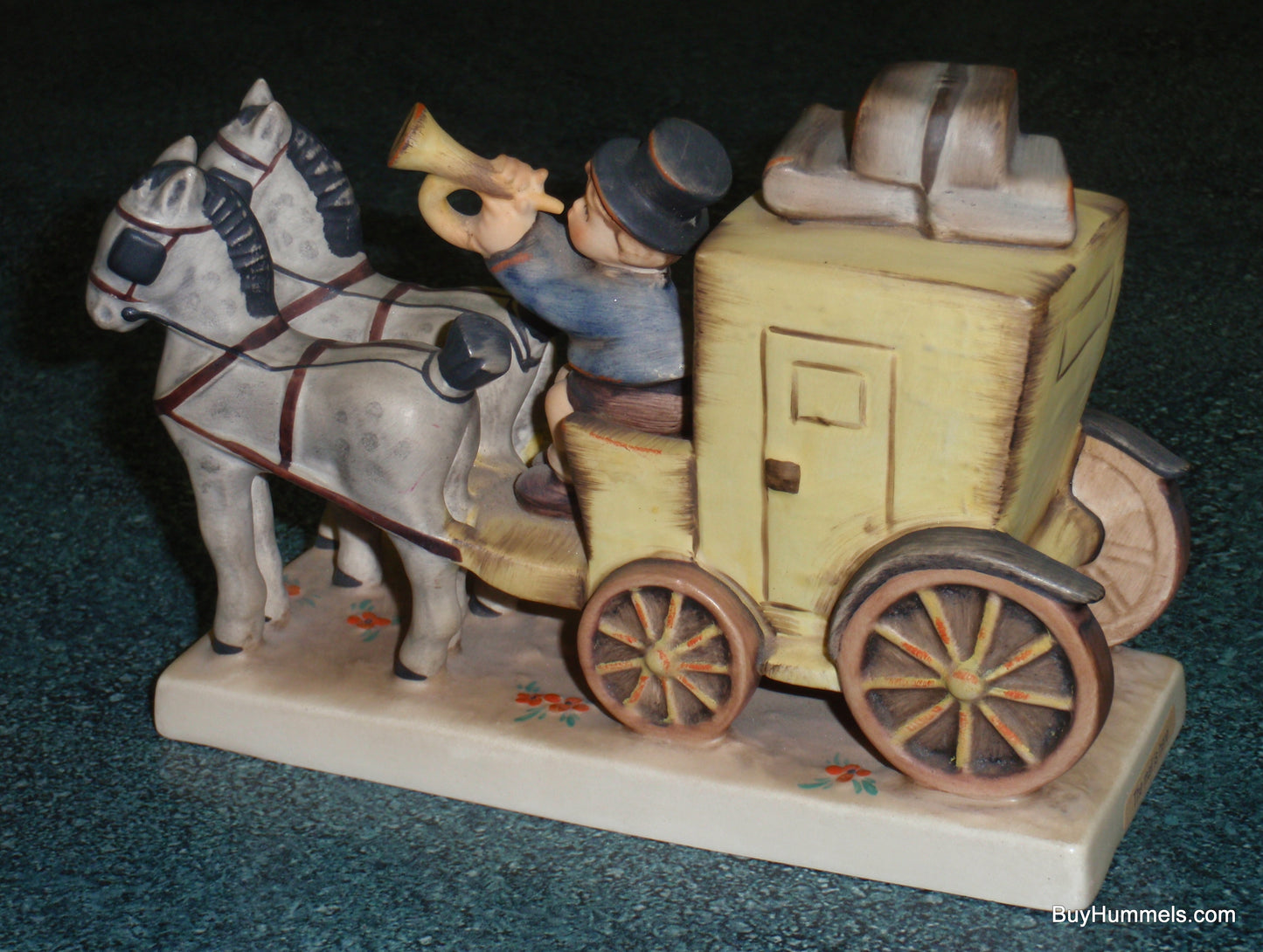 "The Mail Is Here" Goebel Hummel Figurine #226 Mailman With Horse Drawn Carriage!