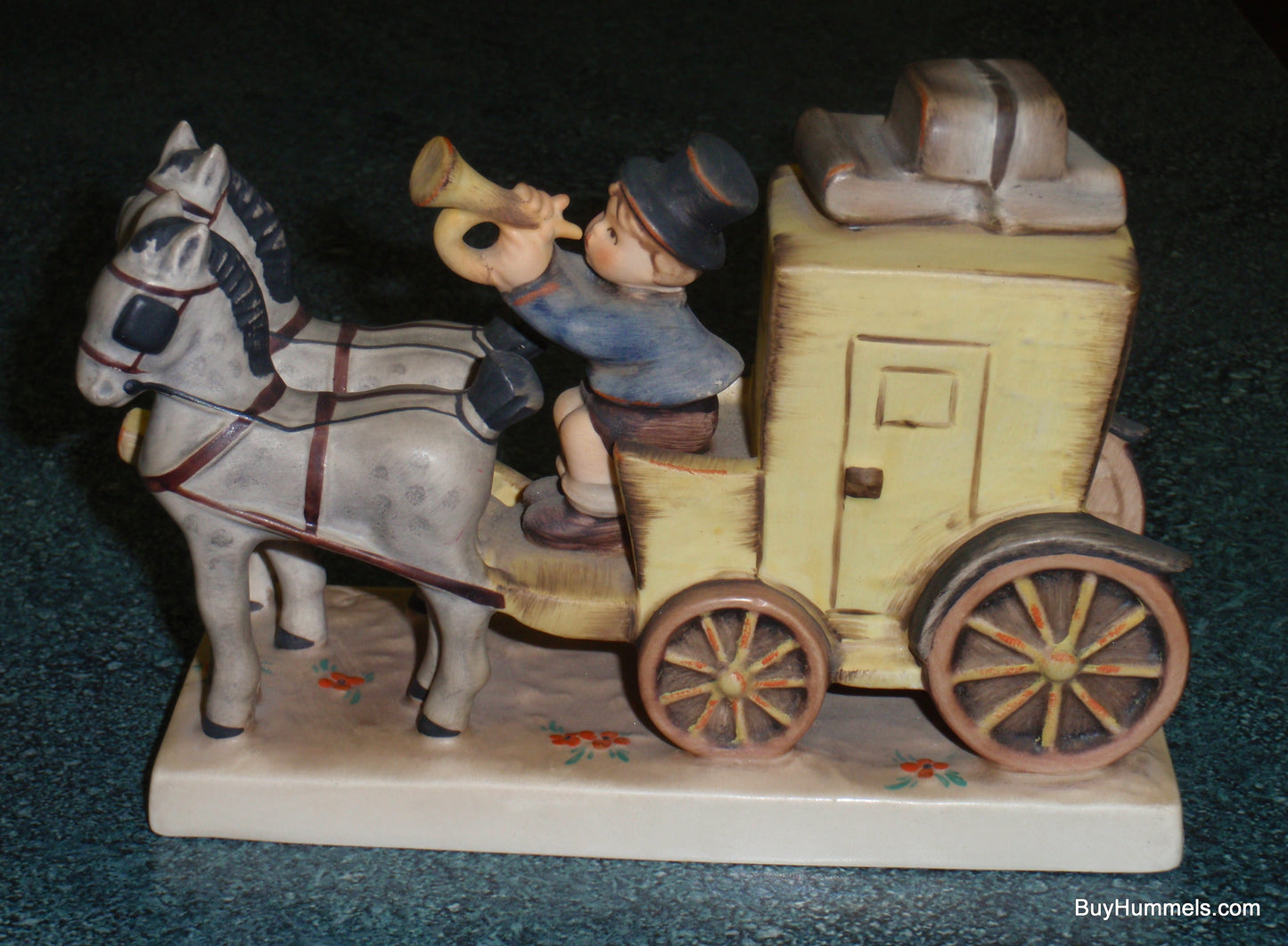 "The Mail Is Here" Goebel Hummel Figurine #226 Mailman With Horse Drawn Carriage!