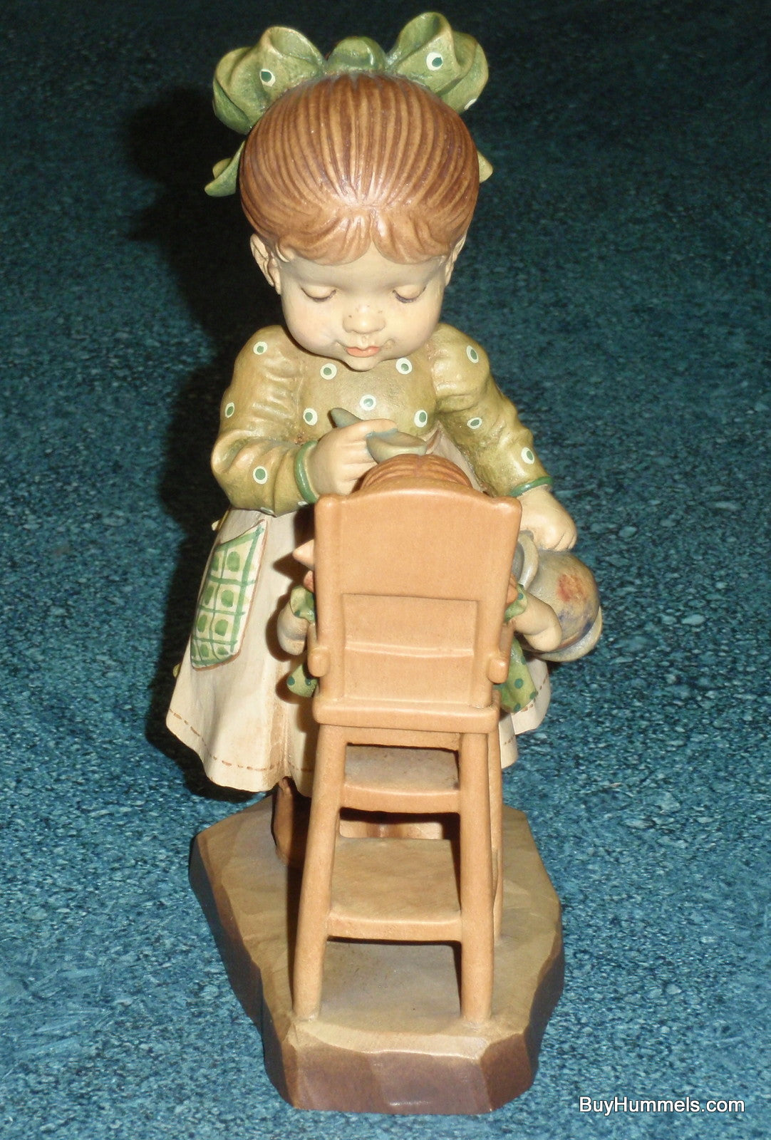 "A Loving Spoonful" Sarah Kay Anri Valentine 6" Figurine - Little Girl Feeding Baby Doll!