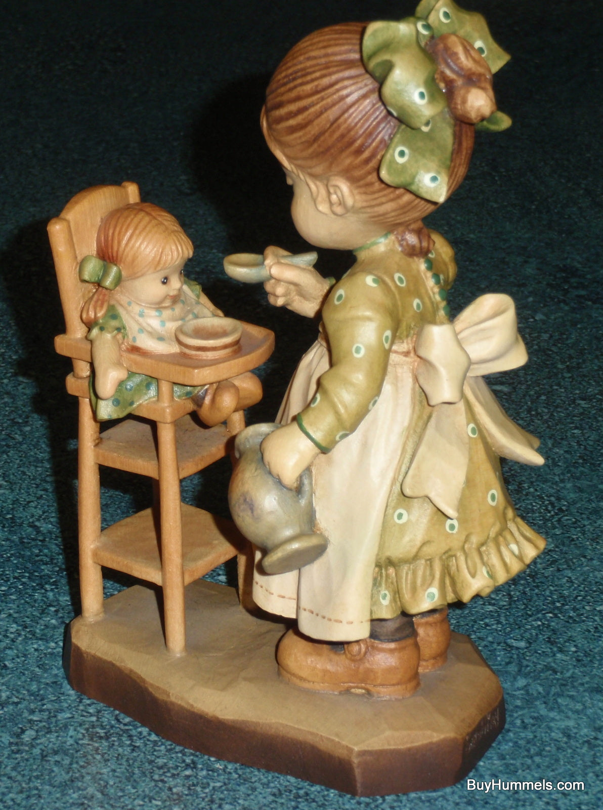 "A Loving Spoonful" Sarah Kay Anri Valentine 6" Figurine - Little Girl Feeding Baby Doll!