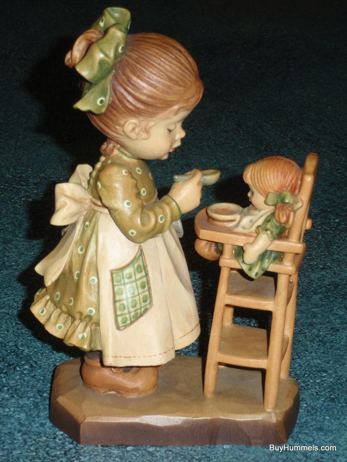 "A Loving Spoonful" Sarah Kay Anri Valentine 6" Figurine - Little Girl Feeding Baby Doll!