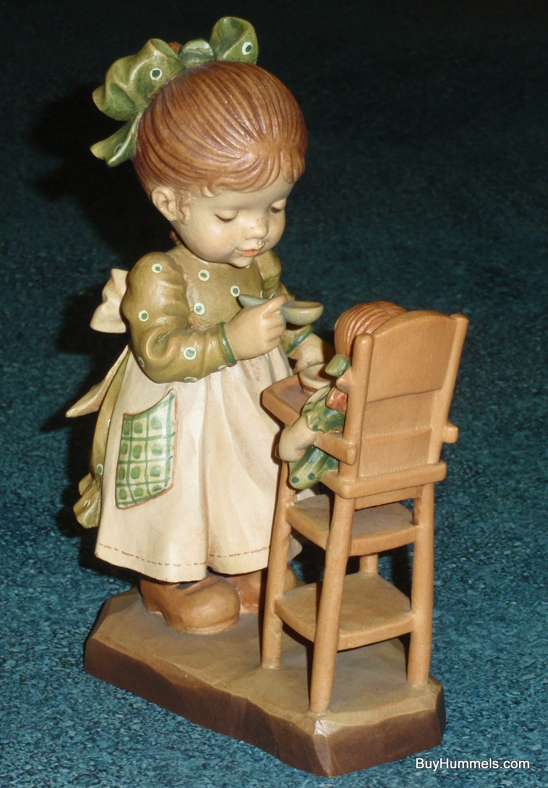 "A Loving Spoonful" Sarah Kay Anri Valentine 6" Figurine - Little Girl Feeding Baby Doll!