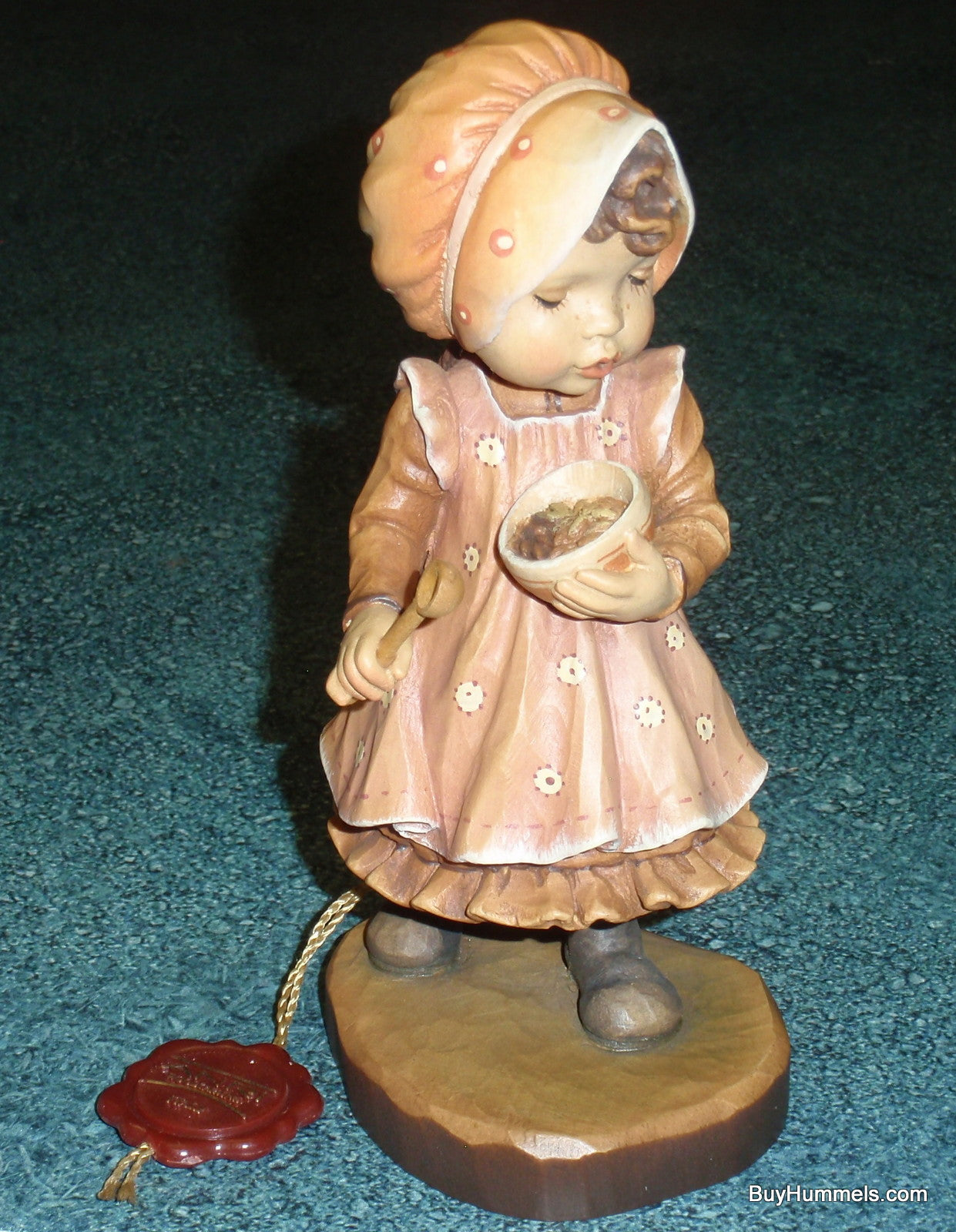 Ginger Snap ANRI Sarah Kay 6" Wood Carved Figurine Limited Edition Signed WIth Original Box