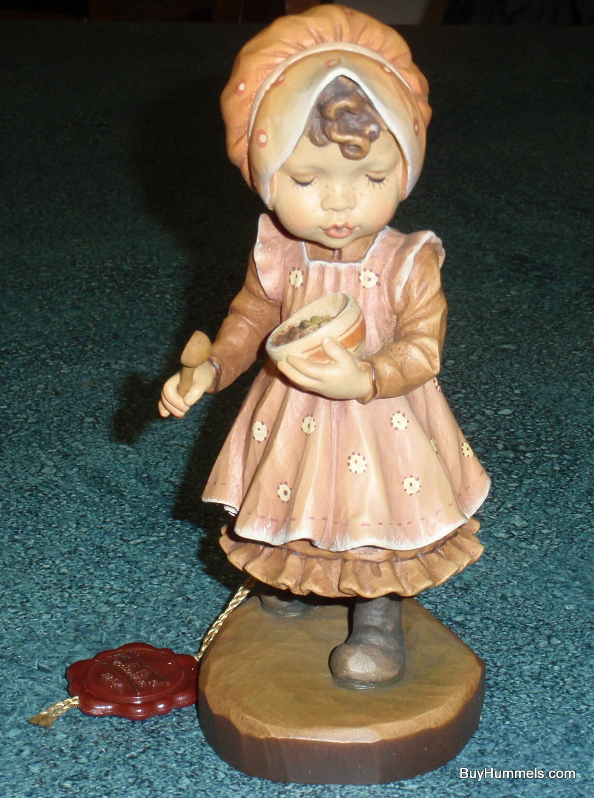 Ginger Snap ANRI Sarah Kay 6" Wood Carved Figurine Limited Edition Signed WIth Original Box
