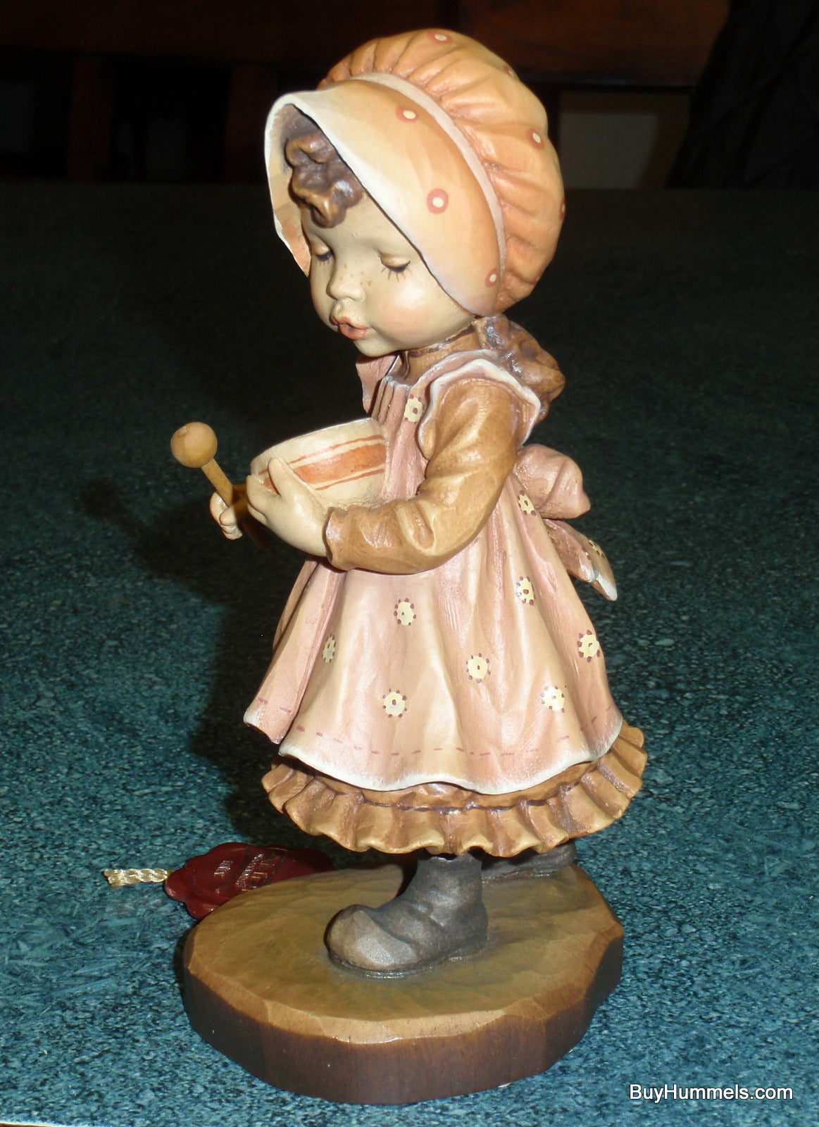 Ginger Snap ANRI Sarah Kay 6" Wood Carved Figurine Limited Edition Signed WIth Original Box